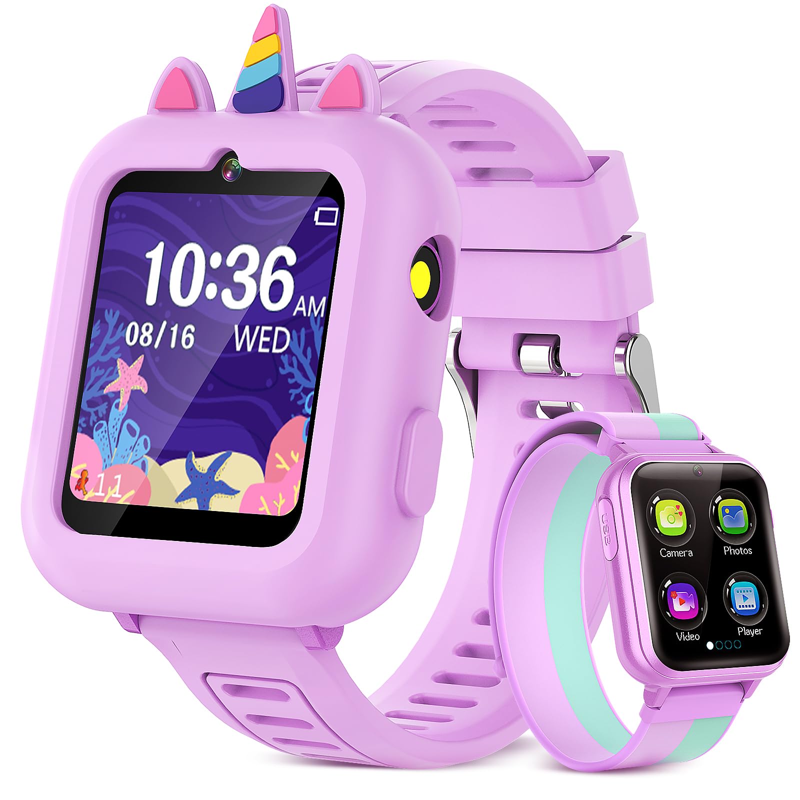 Sedzofan Smart Watch for Kids Girls Gift Age 3-12 with 39 Games Alarm - View 10