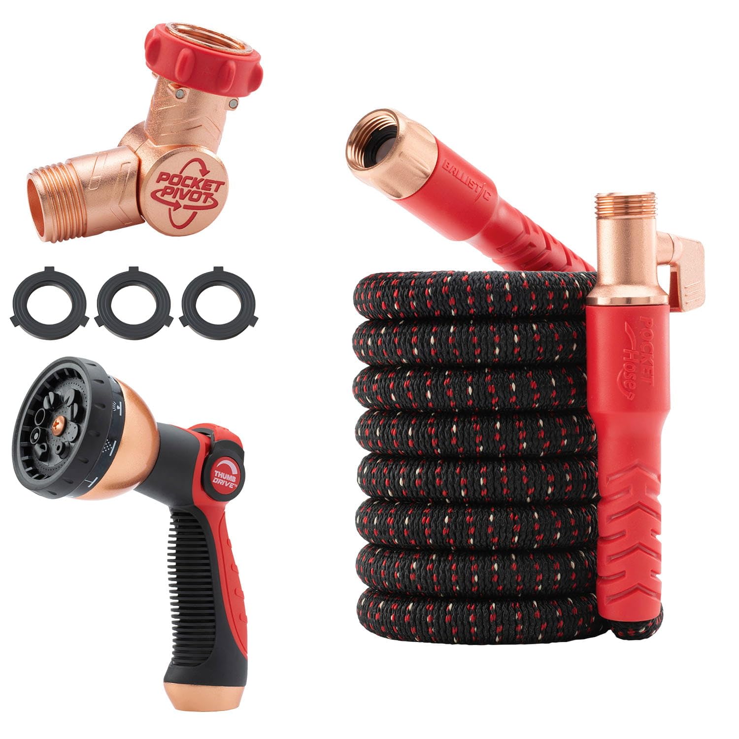 Pocket Hose Ballistic 100 FT Expandable Garden Hose, No-Kink, As - Pocket Hose Official Product View 10