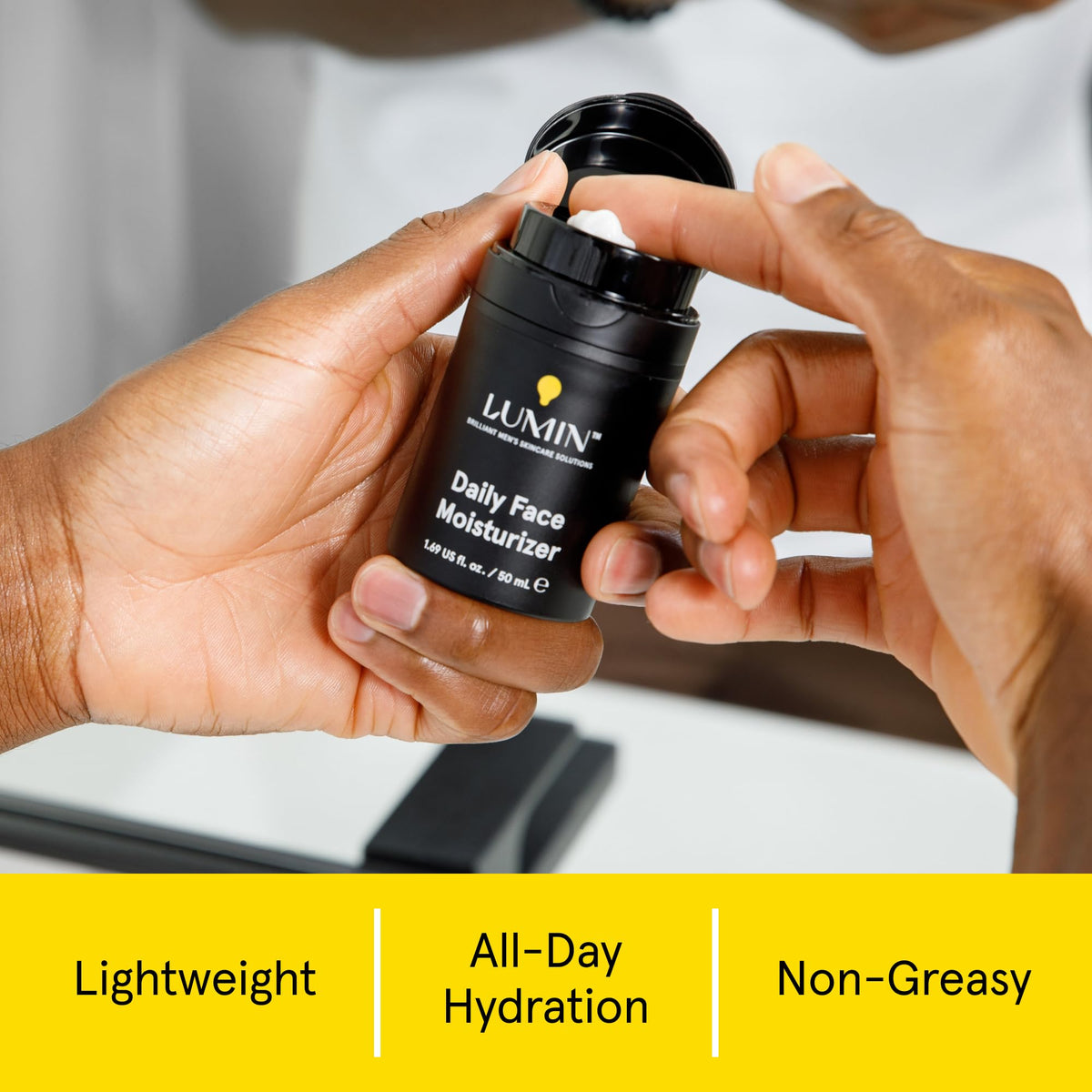 Lumin Daily Hydrating Face Moisturizer for Men - Lumin Official Imagery - 3