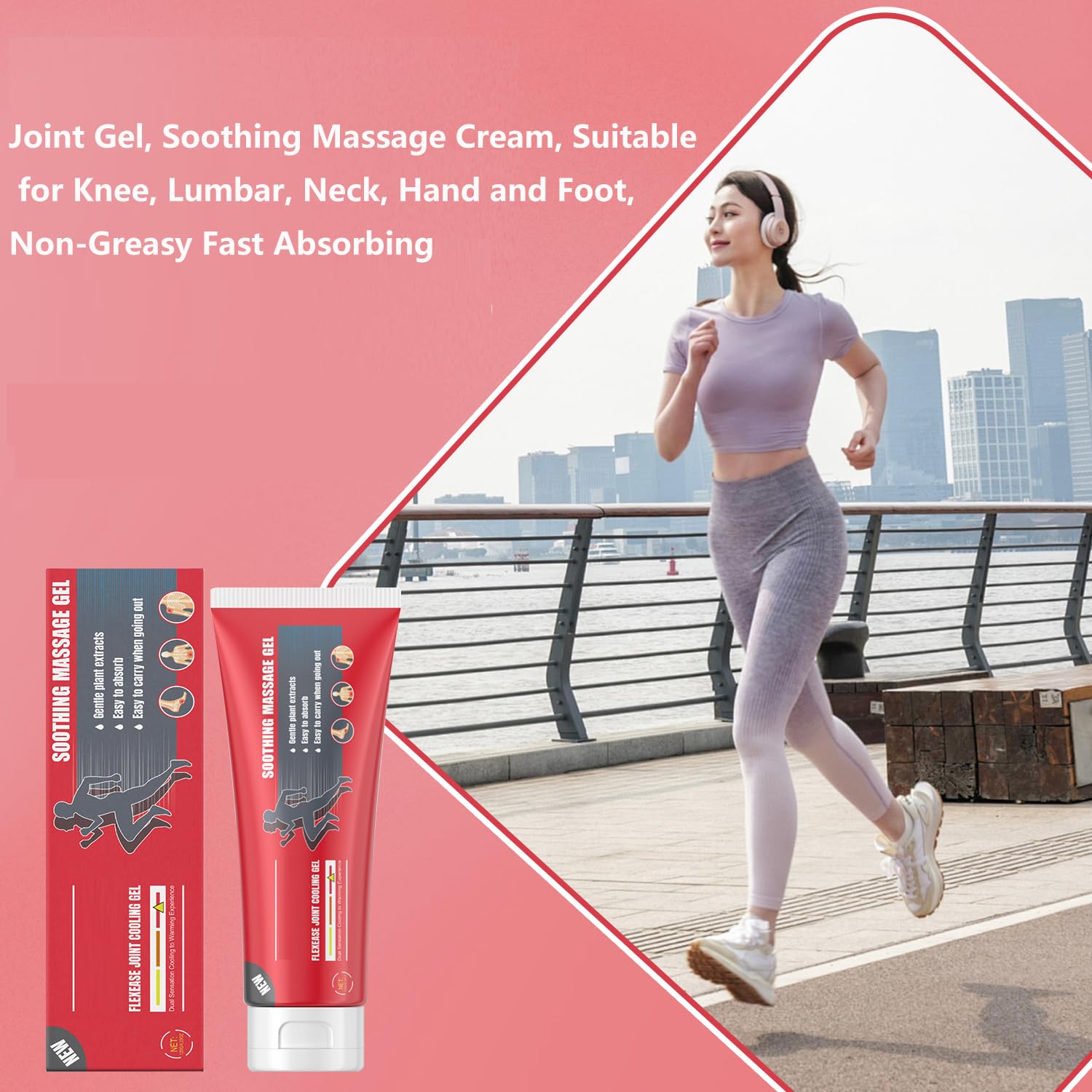 YIVANNUO Joint & Muscle Soothing Gel in a tube, moisturizing skin moisturizer for fast relief of joint and muscle discomfort.