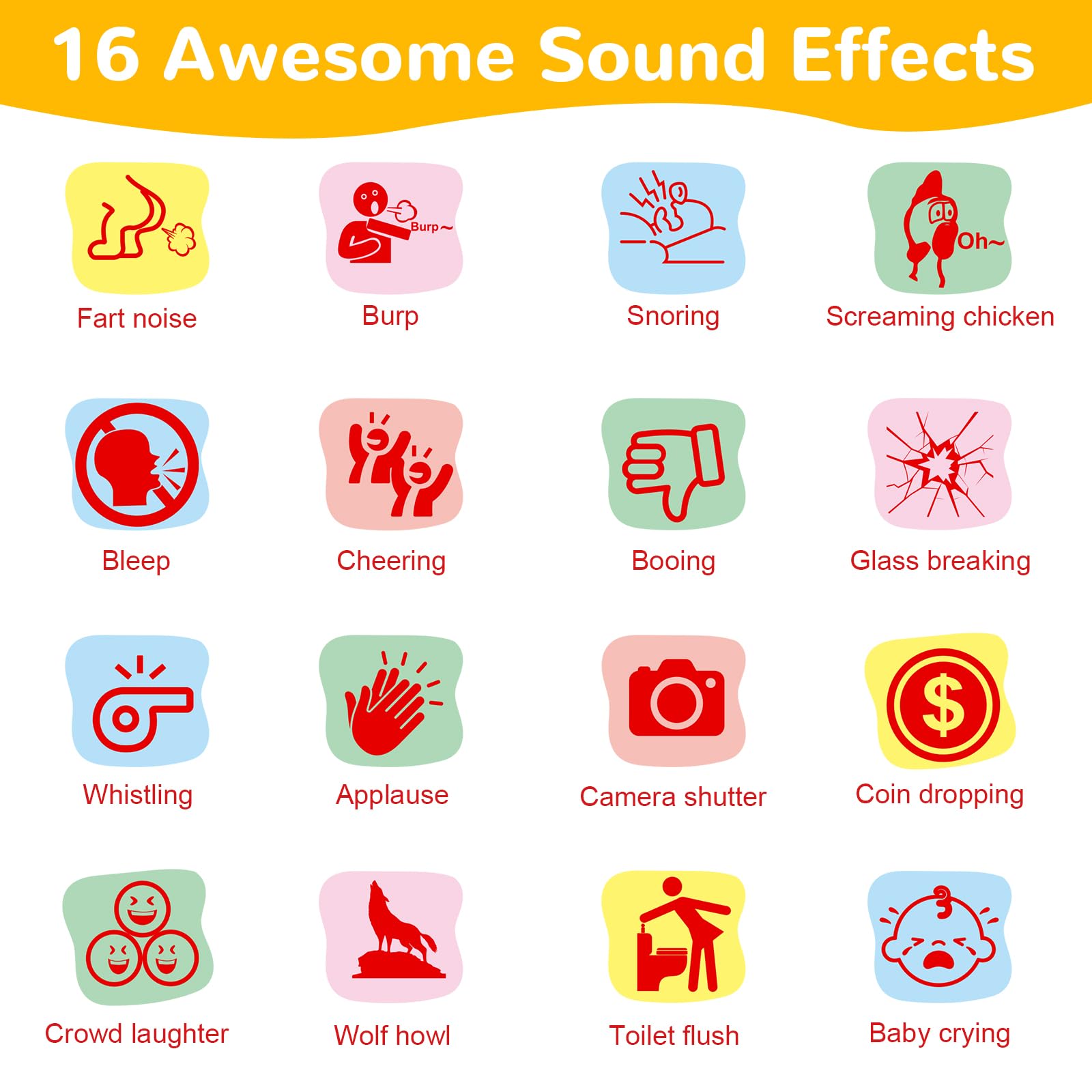 Ninigai Sound Effects Machine, 16 Hilarious Sounds Toys for Kids by Ninigai - Angle View 2