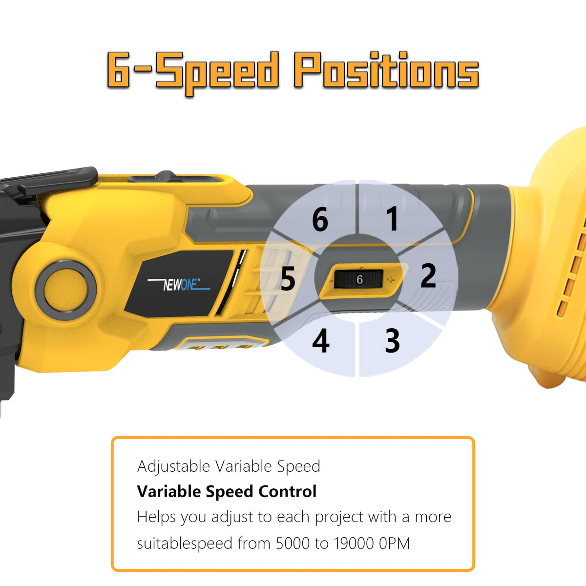 Oscillating Tool Compatible with De Walt 20V Battery 16 Pcs - NEWONE Official Imagery - 7