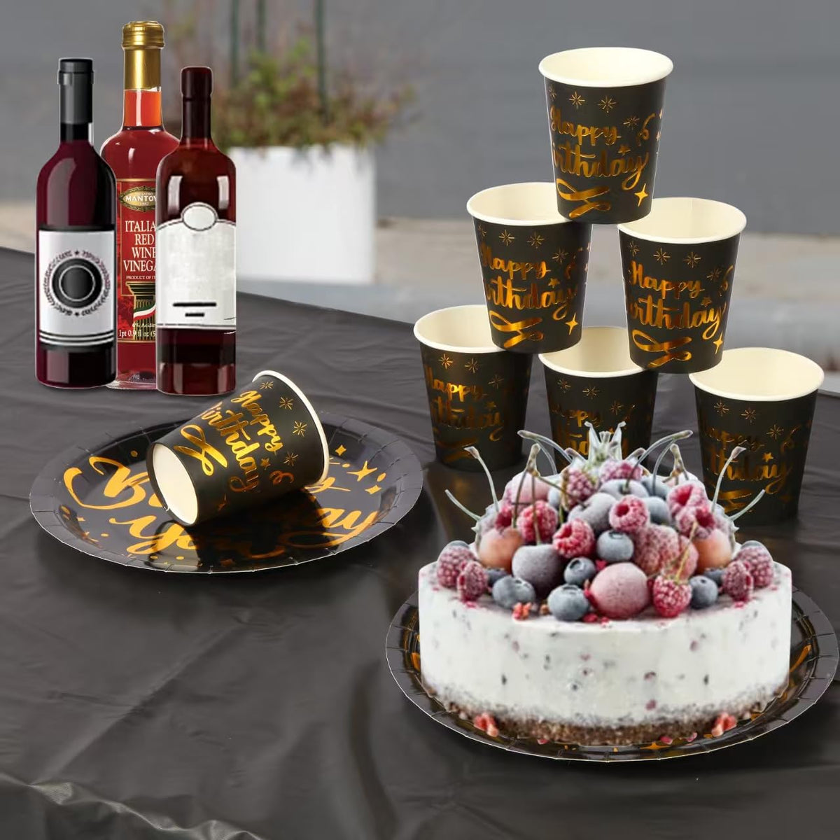 201 Pieces Birthday Plate Set Birthday Decorations Includes - Zyzyphor Official Imagery - 6