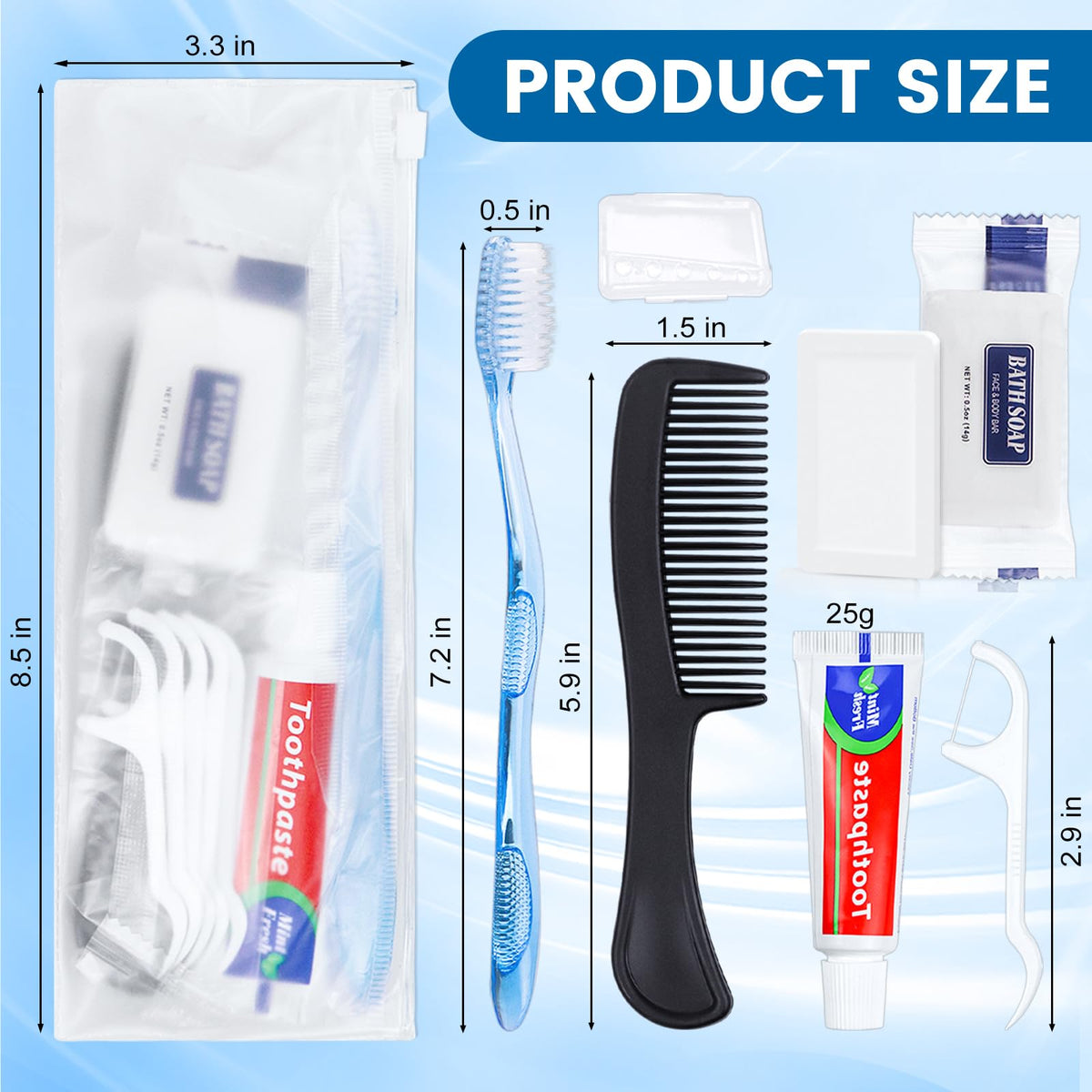 100 Set Personal Hygiene Kit Basic Toiletry Kits Homeless - HQSLsund Official Imagery - 3