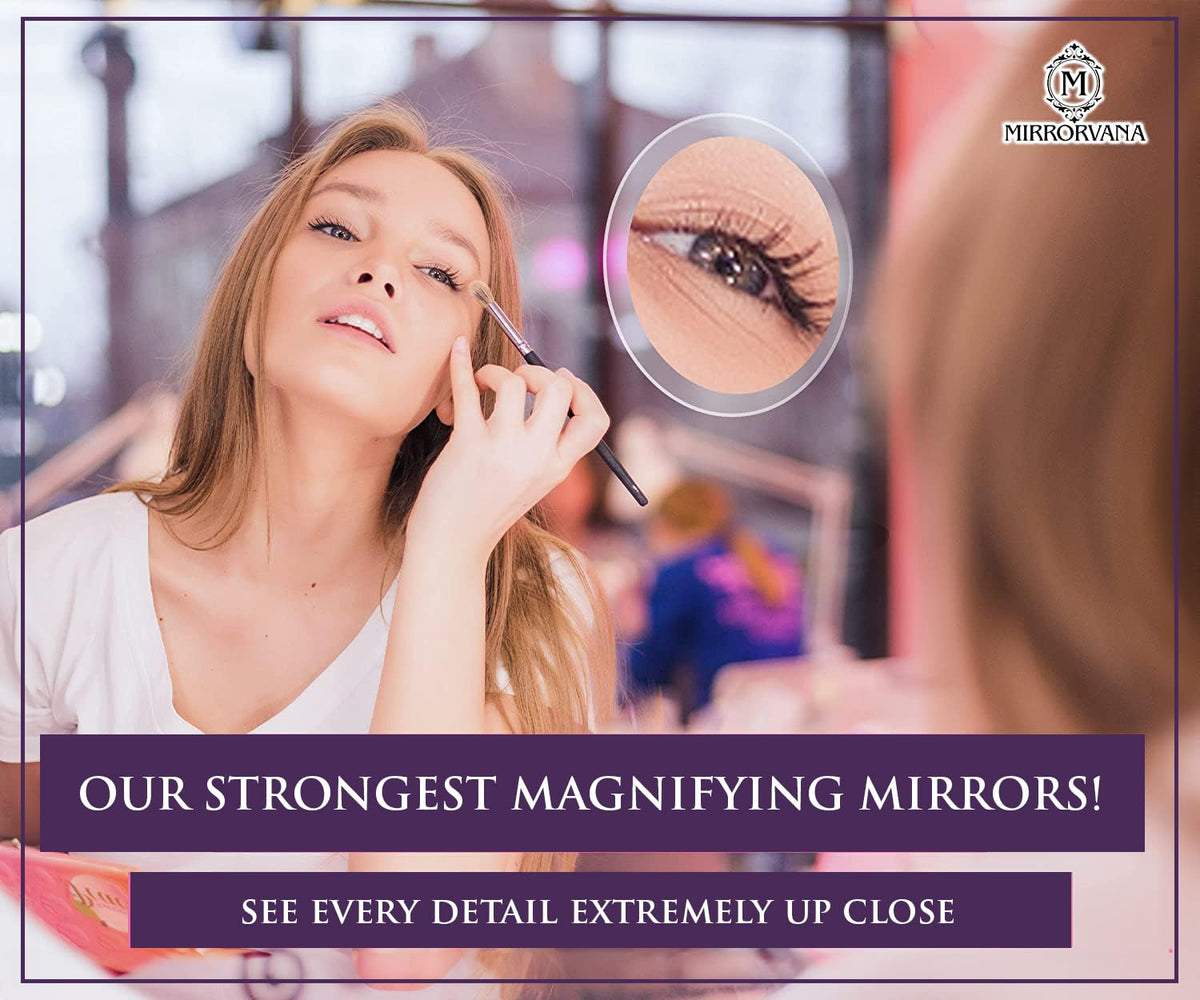 20X 10X Magnifying Mirror Set 3 Suction Cups Each 6 4 - MIRRORVANA Official Imagery - 7