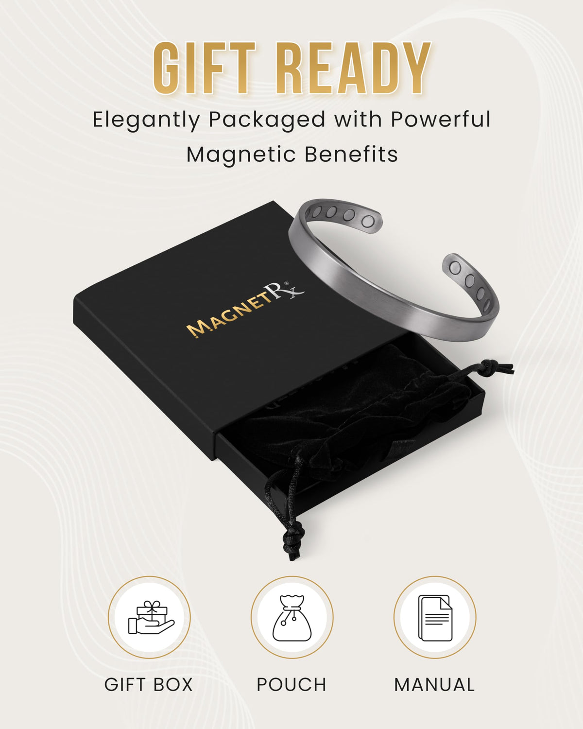 MagnetRX Magnetic Cuff Bracelets for Men Women - MagnetRX Official Imagery - 7
