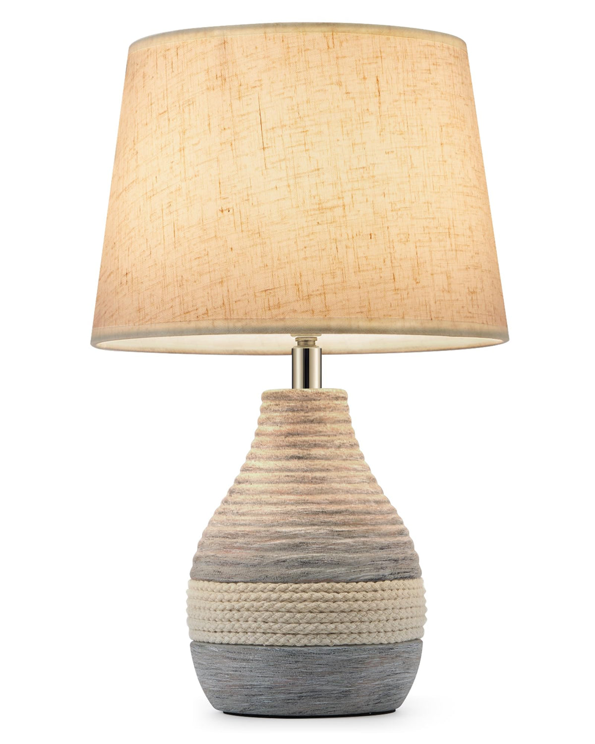 13 H Small Rechargeable Cordless Ceramic Table Lamp Coastal - INTELIVE Official Imagery - 1