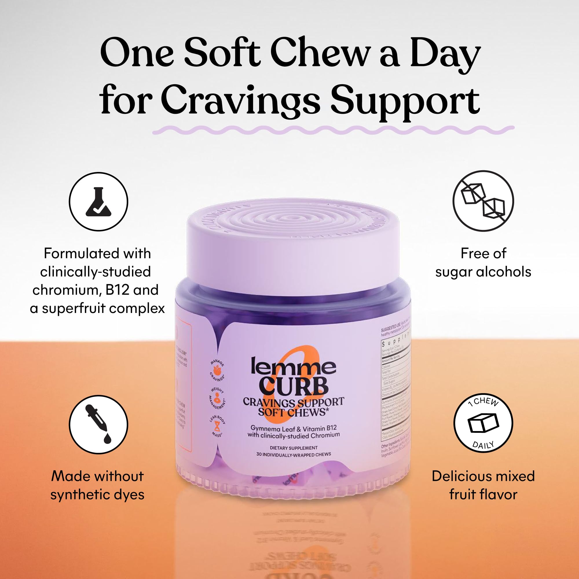 Lemme Curb Cravings Soft Chews Manage Appetite - View 2