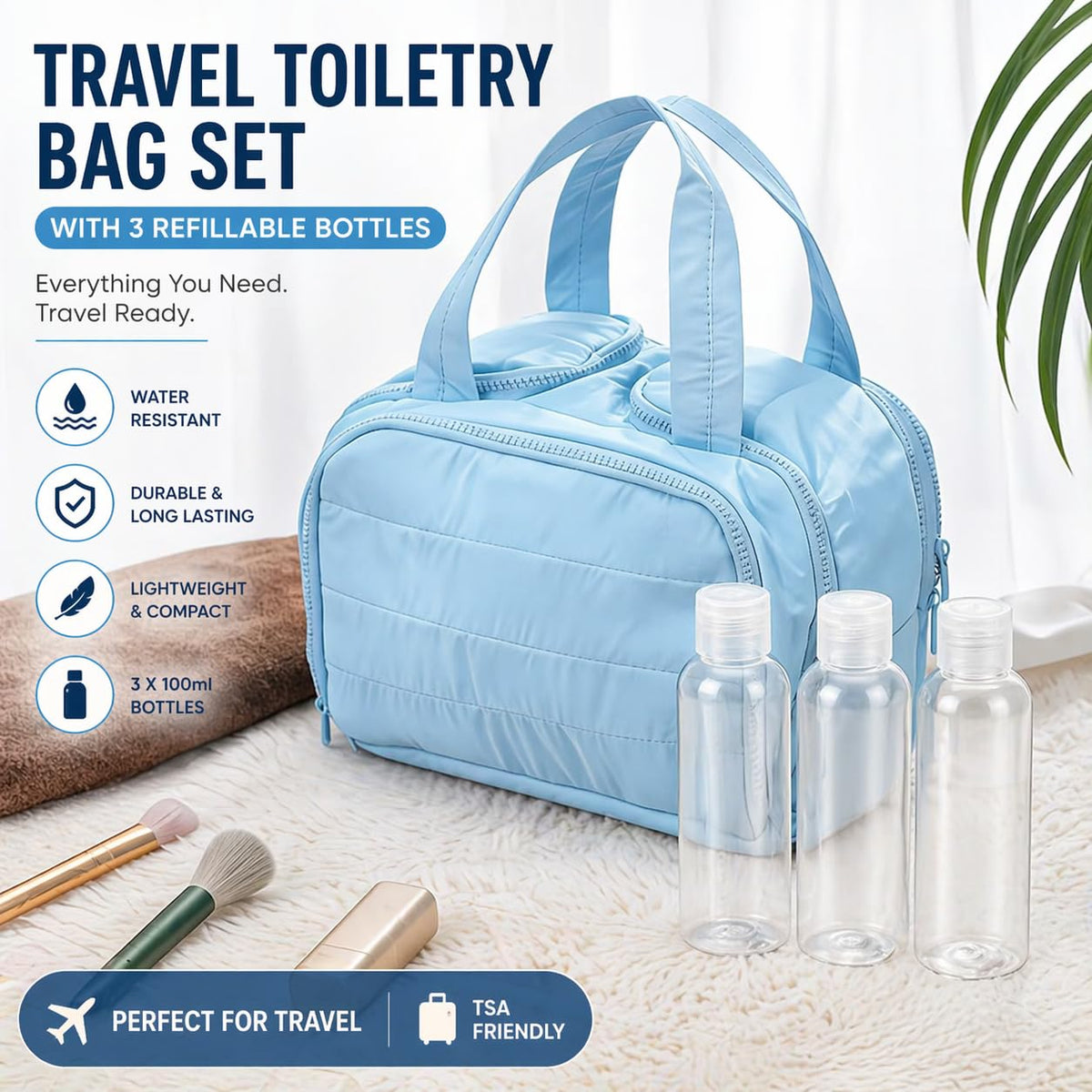 HOUSE OF TRAVEL Large Toiletry Bag Set for Women Lightweight - Premium Selection Official Imagery - 4