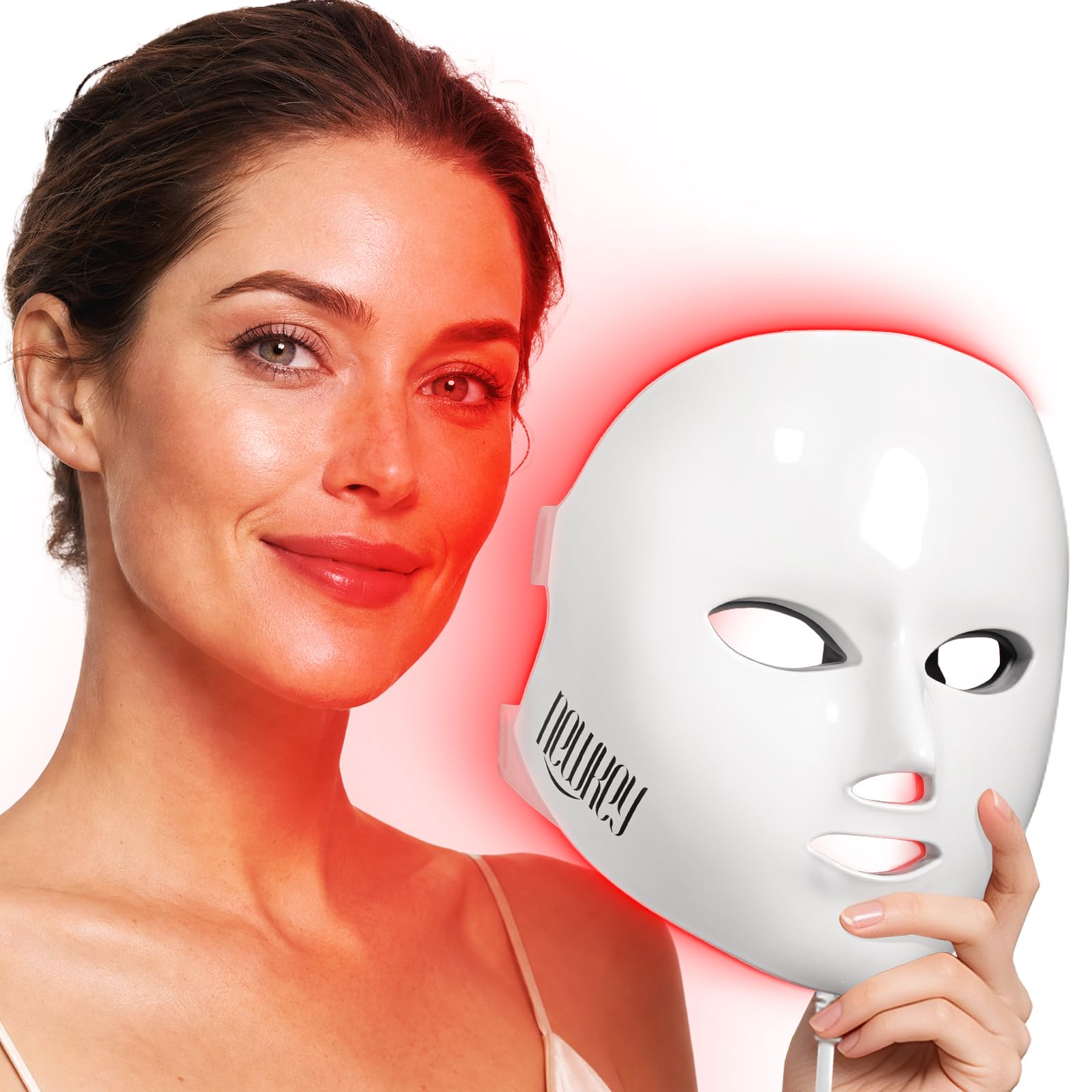 4D LED Red Light Therapy Mask for Face Skin Glowing,630nm Led - Product Imagery