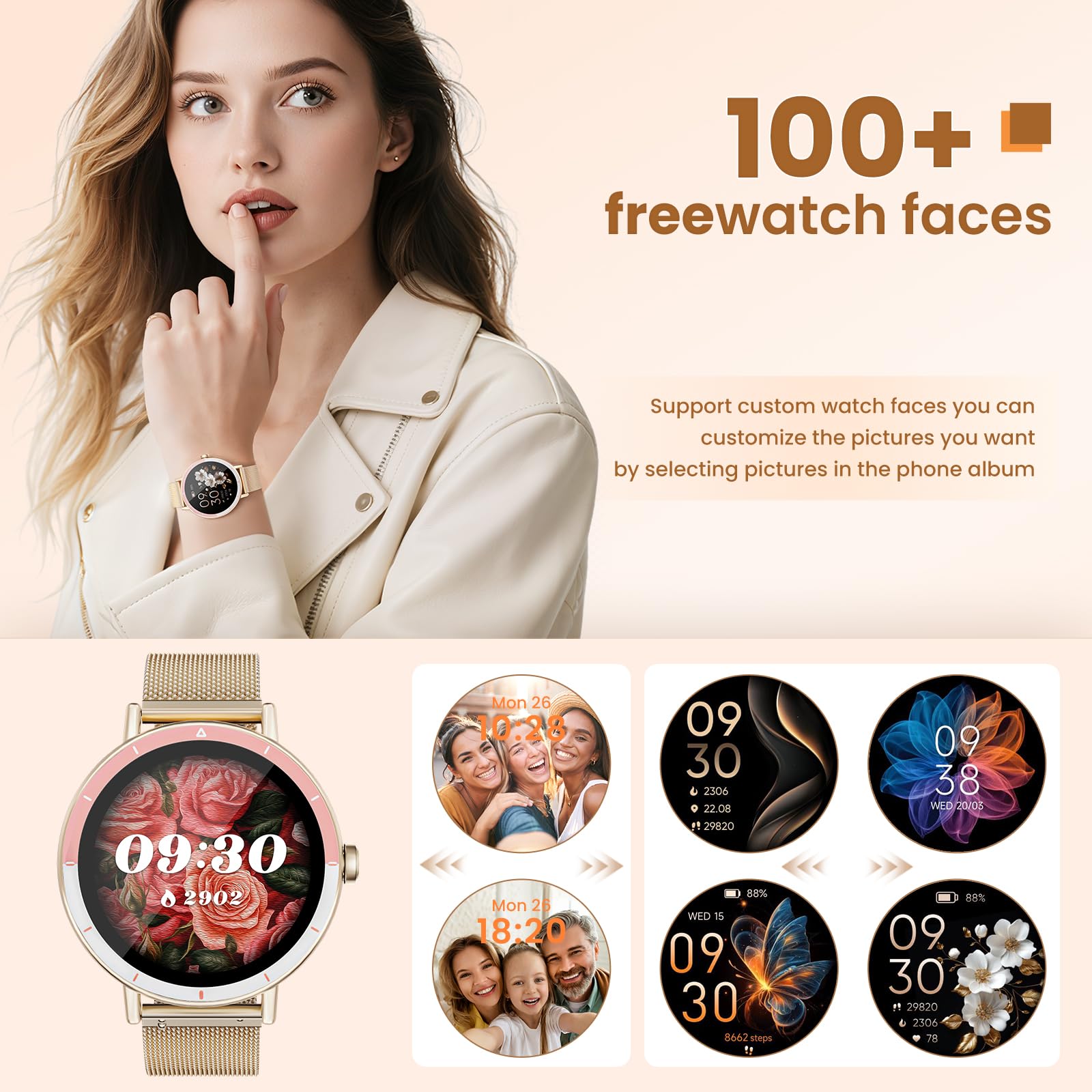 KEEPONFIT Smart Watches for Women Android/iphone, Fitness Tracker with - View 7