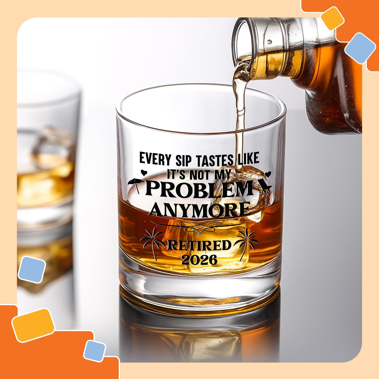Retirement Gift for Men 2026 – Whiskey Glass