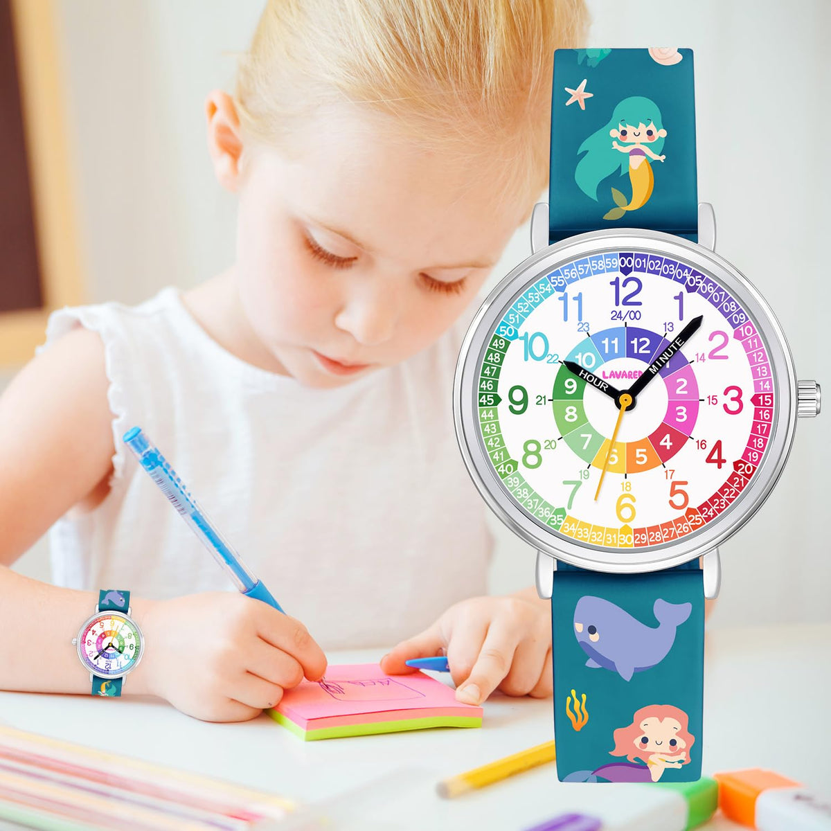 Time Teacher Kids Waterproof Analog Watch Easy Read Dial - Bomieux Official Imagery - 7