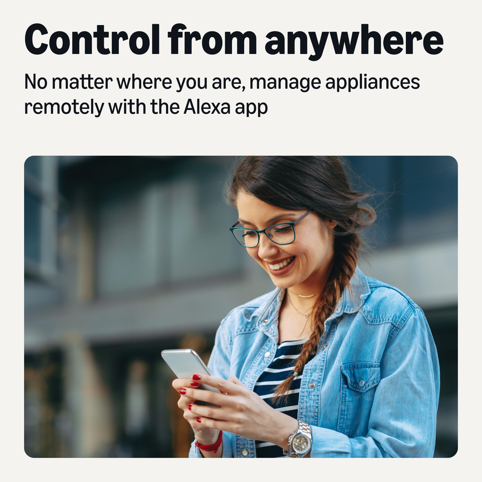 Amazon Basics Smart Plug, Works with Alexa Only, Voice Control, Remote APP Contr - Amazon Basics Official Product View 5