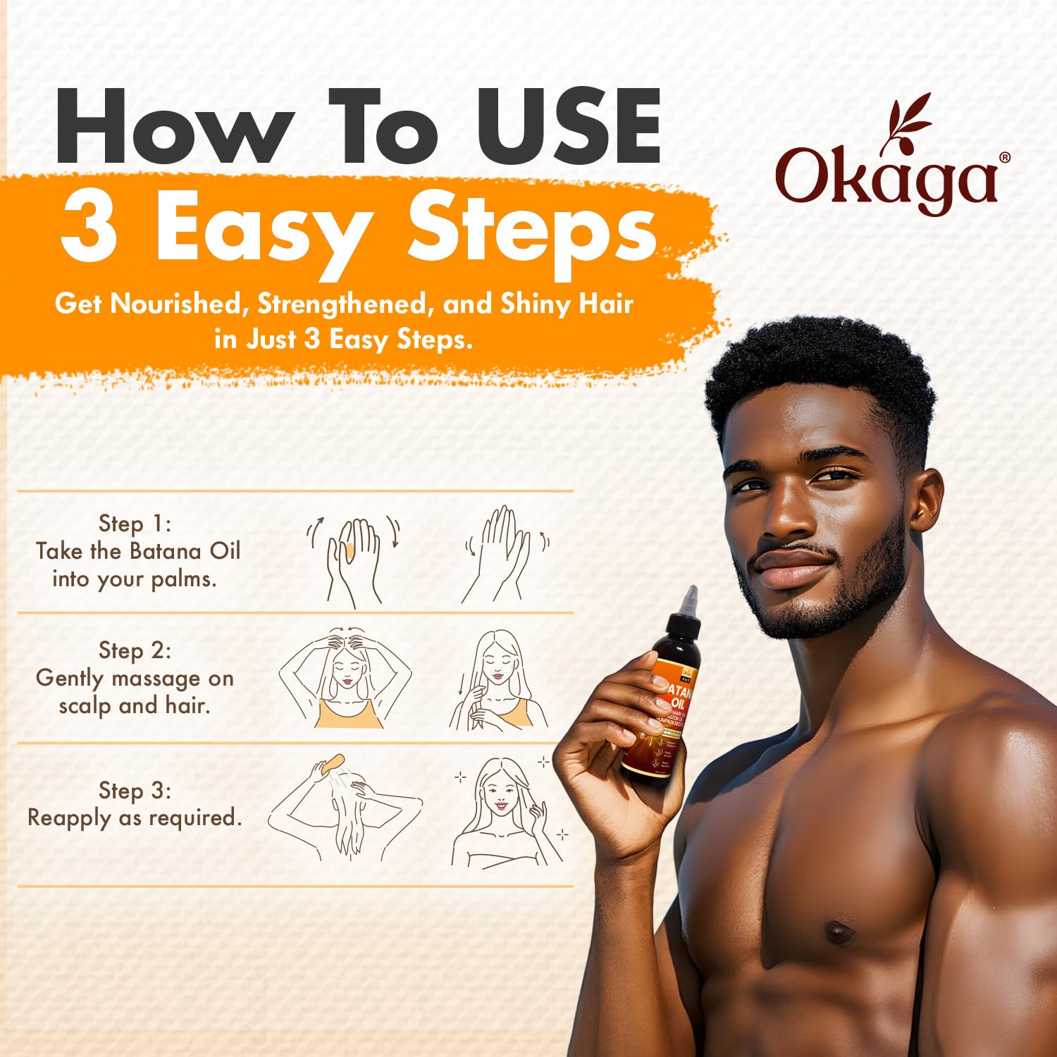 Okaga Batana Oil for Hair Growth, 100% Pure Unrefined Honduran, Rosemary - Okaga Official Product View 6