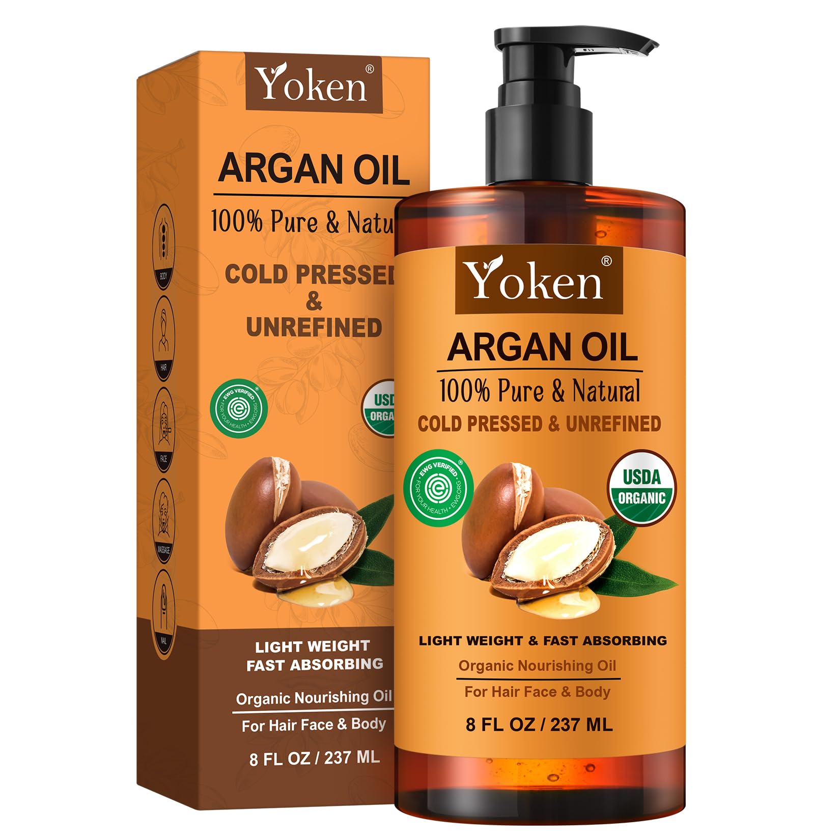 Yoken USDA Argan Oil , Cold Pressed Unrefined Moroccan Oil for Hair - Yoken Official Product View 9