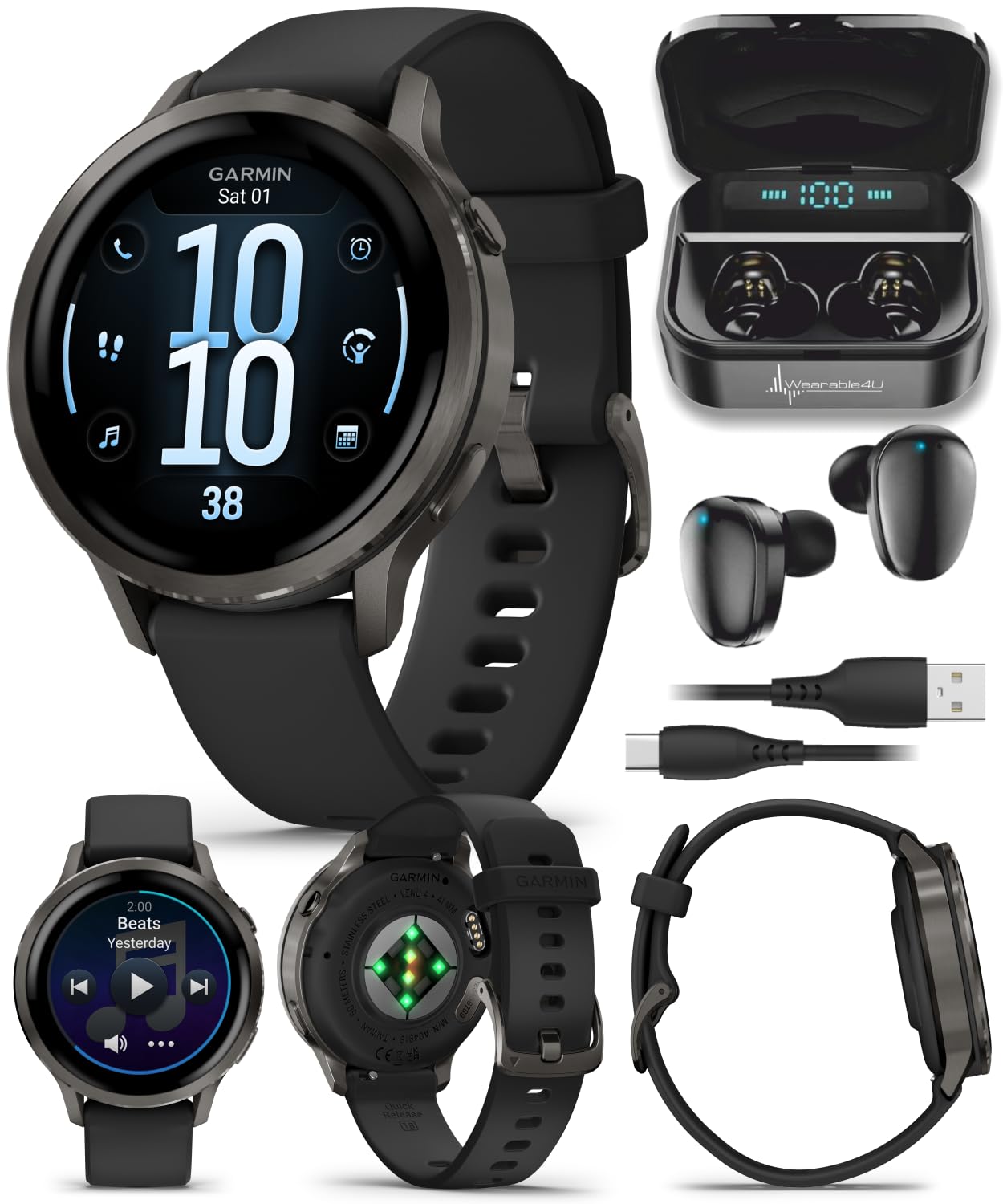 Garmin Venu 4 45mm AMOLED Advanced Health & Fitness GPS Smartwatch, Br - View 6