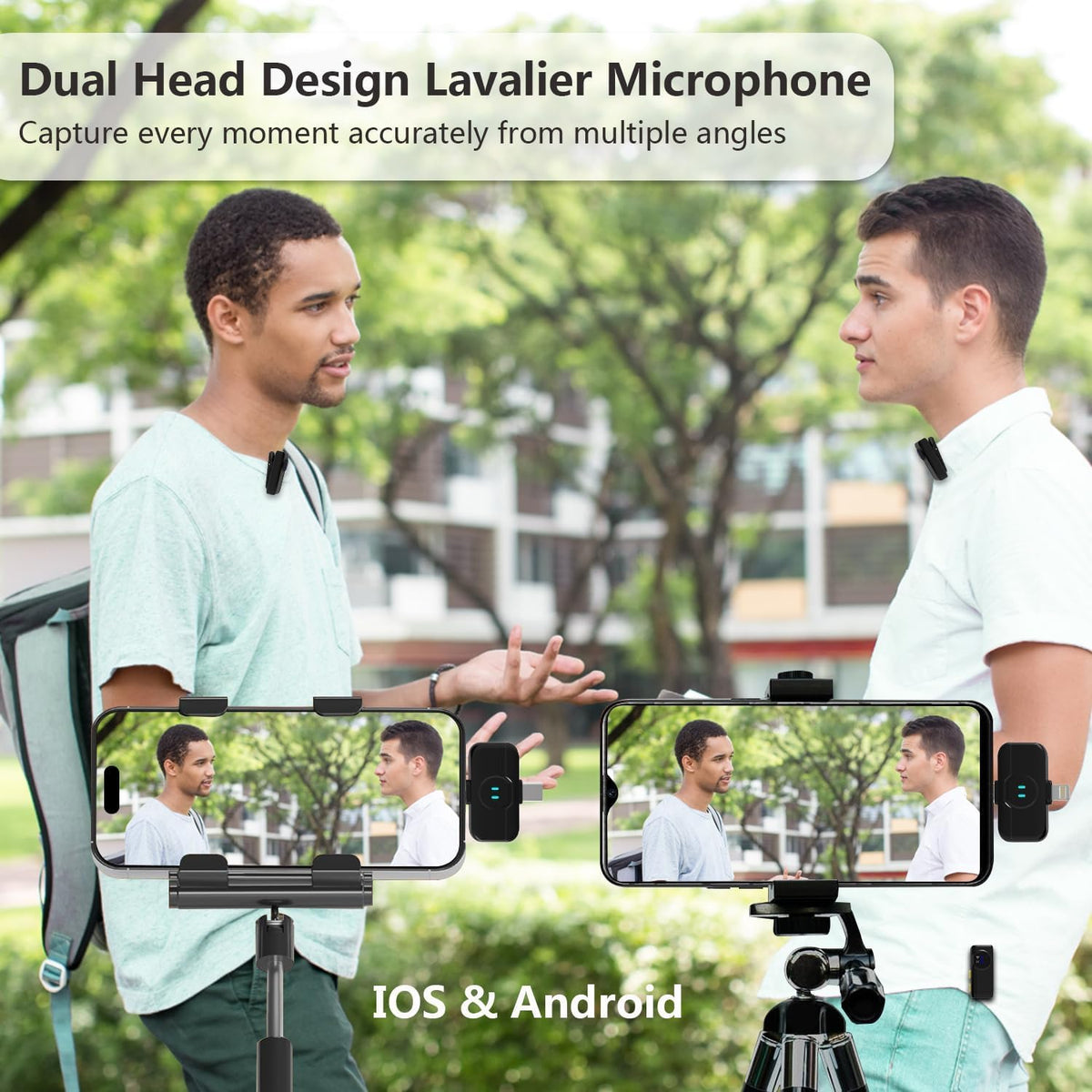 MAYBESTA Wireless Lavalier Microphone for iPhone Android - MAYBESTA Official Imagery - 8