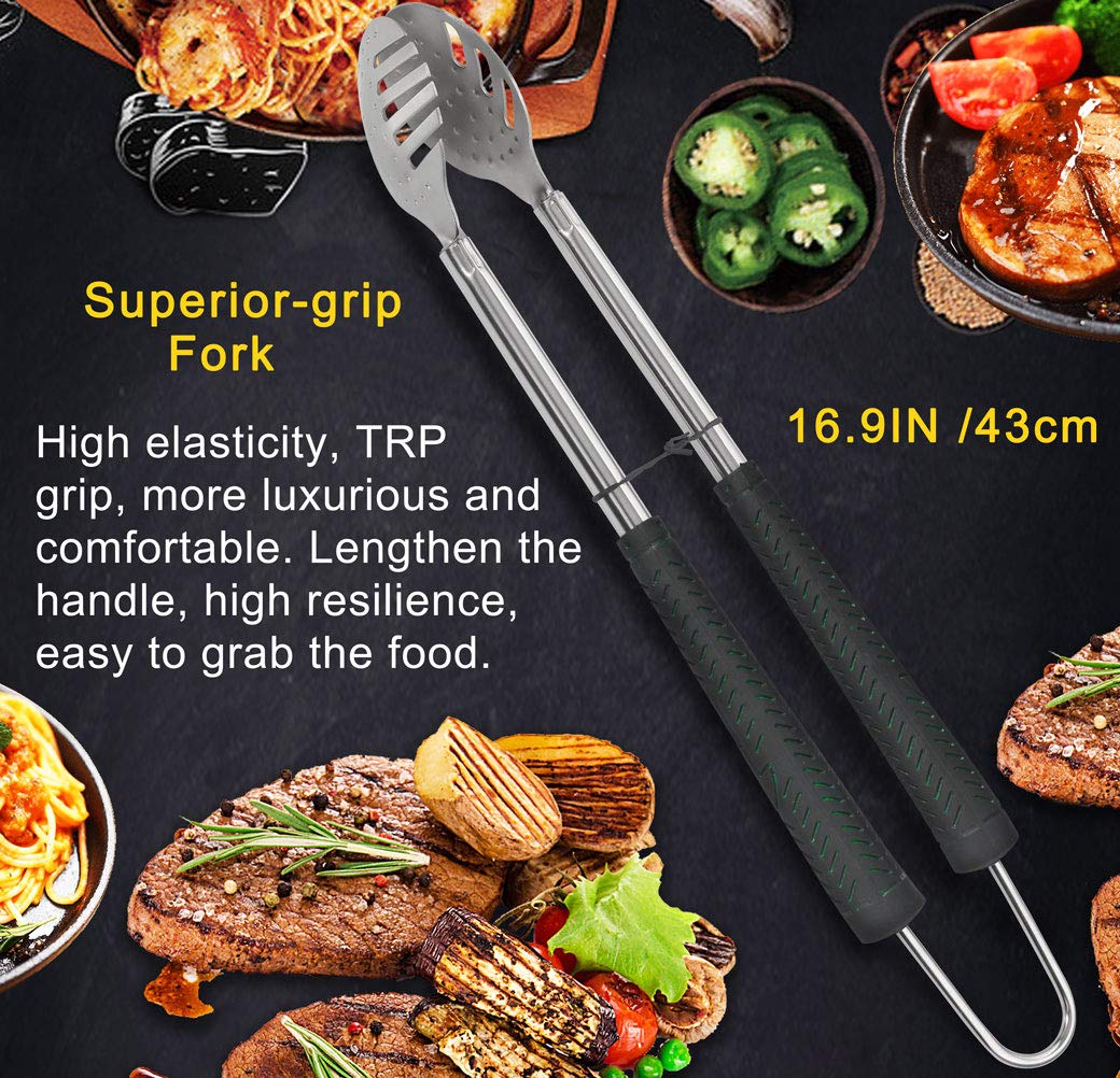 7PCS Golf Club Style BBQ Tool Set Grilling Tools with Rubber - POLIGO Official Imagery - 8