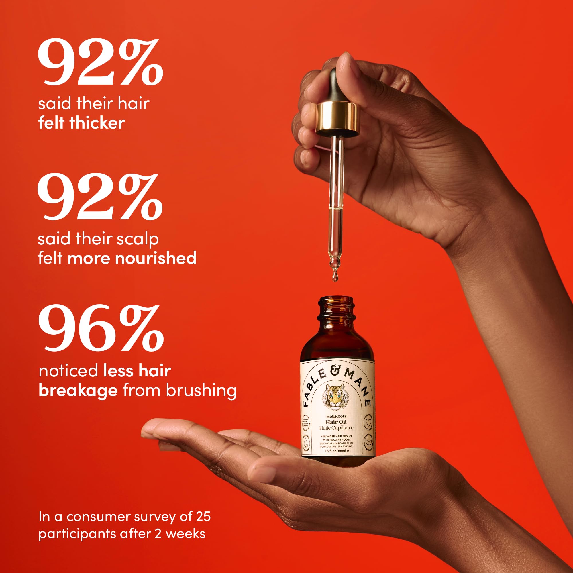 Fable & Mane Fable and Mane Hair Oil - HoliRoots Strengthening Serum for Dama - Fable & Mane Official Product View 5