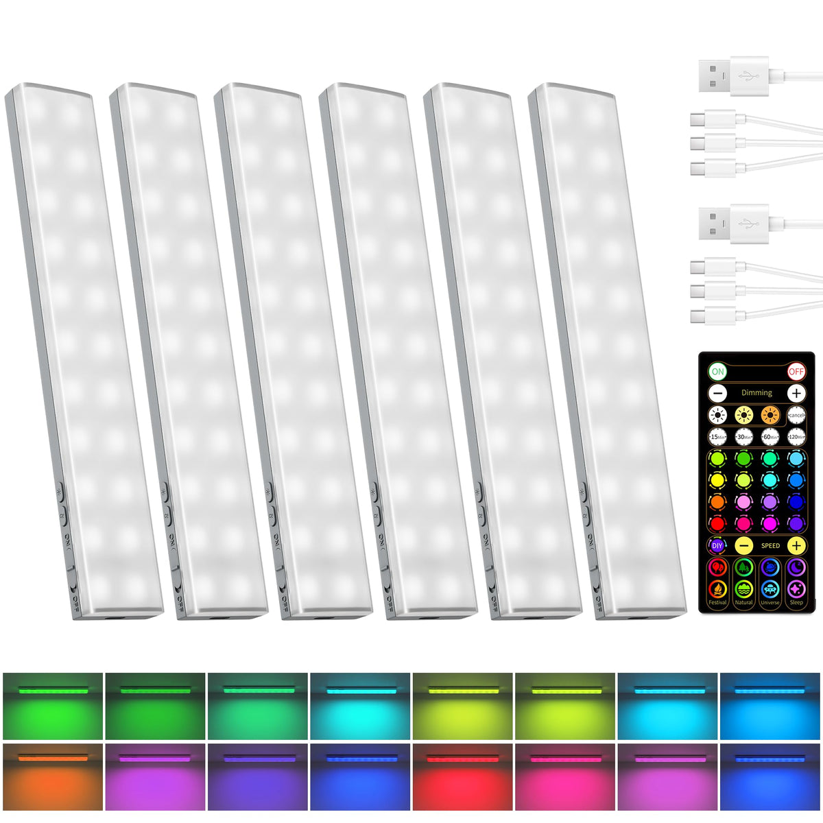 EZVALO 80RGB Color Changing Under Cabinet Lighting Led Shelf - EZVALO Official Imagery - 2