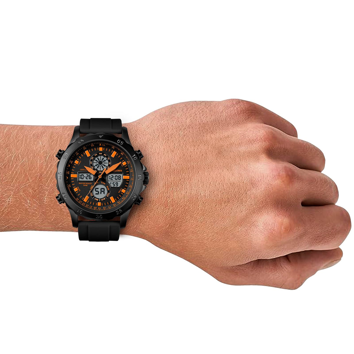 PINDOWS Mens Digital Analog Watches Multifunction Sport - PINDOWS Official Imagery - 6