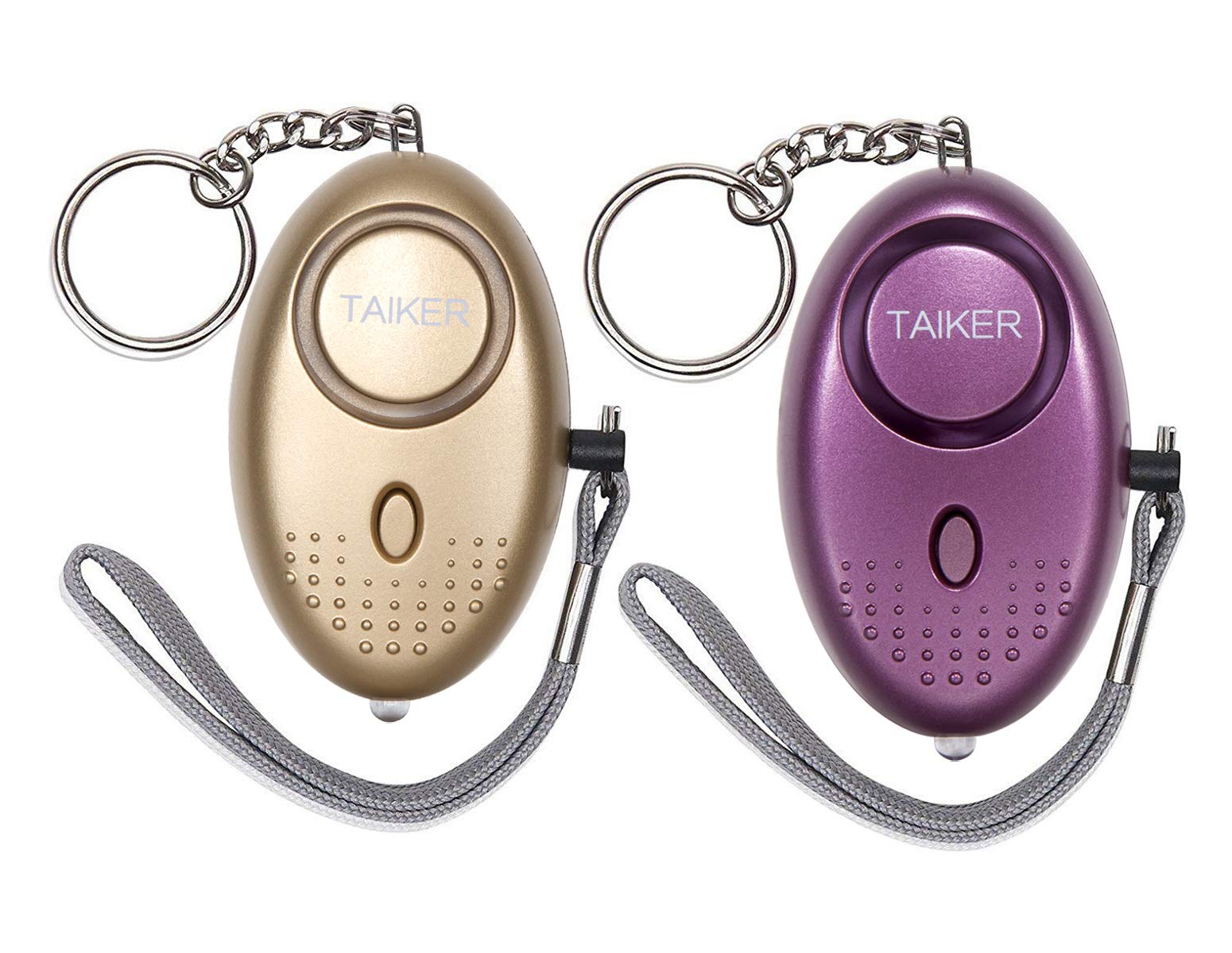 Personal Alarm for Women, 2Pcs 140dB Self Defense Keychain LED - Product Imagery