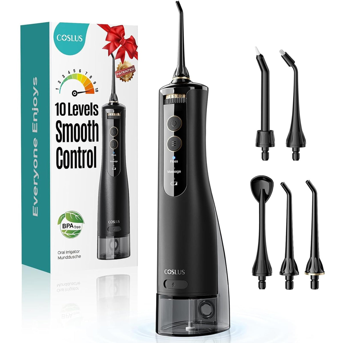 COSLUS ADA Accepted E40 Water Dental Flosser 10 Pressure - COSLUS Official Imagery - 1