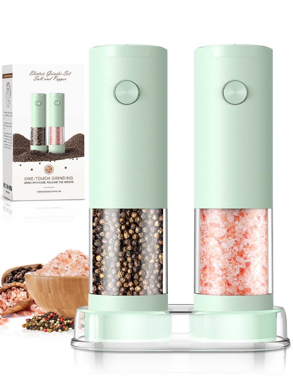 ioion Electric Salt and Pepper Grinder Set Automatic Battery Pepp by ioion - Angle View 8