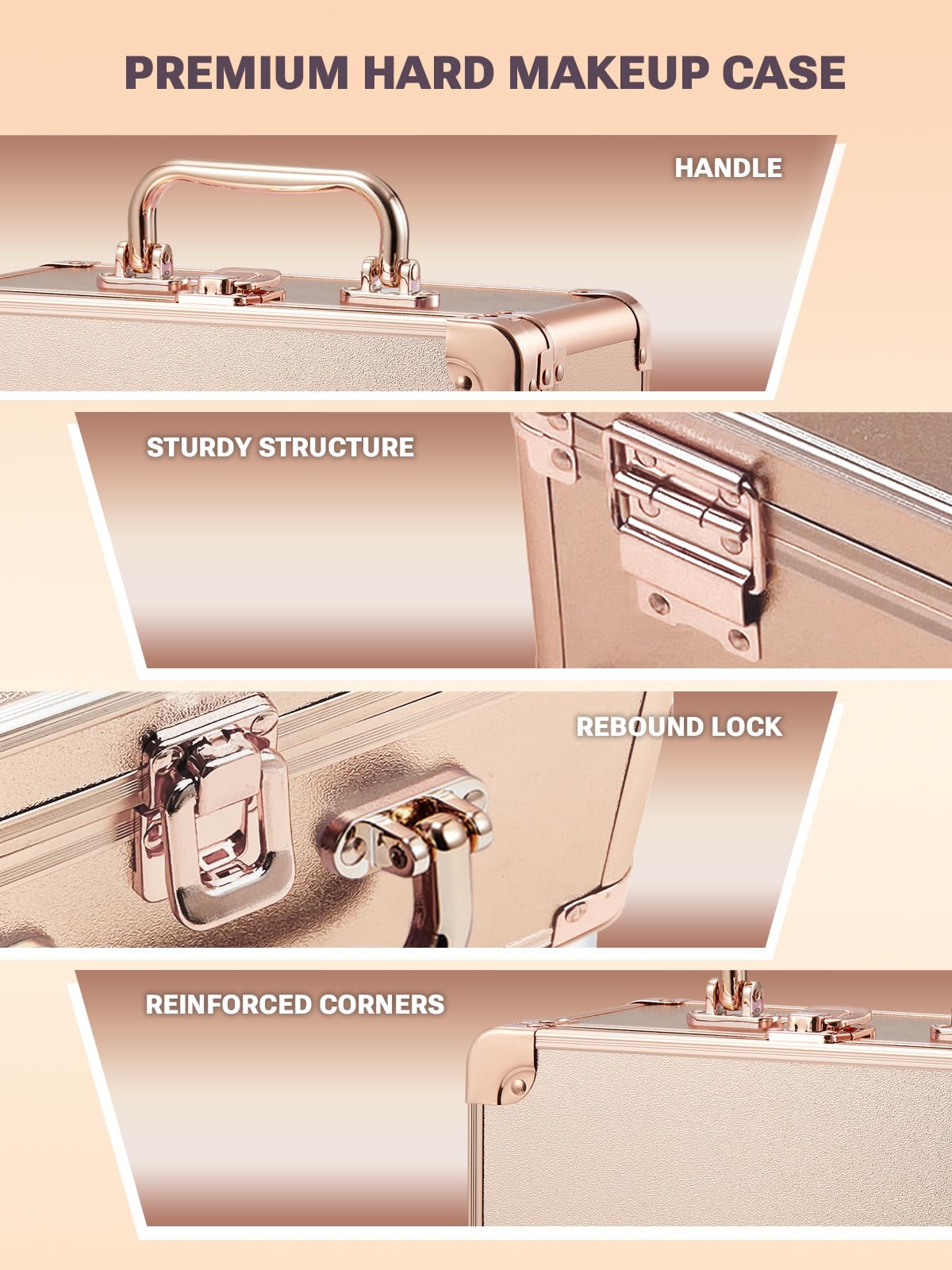 Makeup Box with Detachable Magnetic LED Mirror Travel Train - Qislee Official Imagery - 6