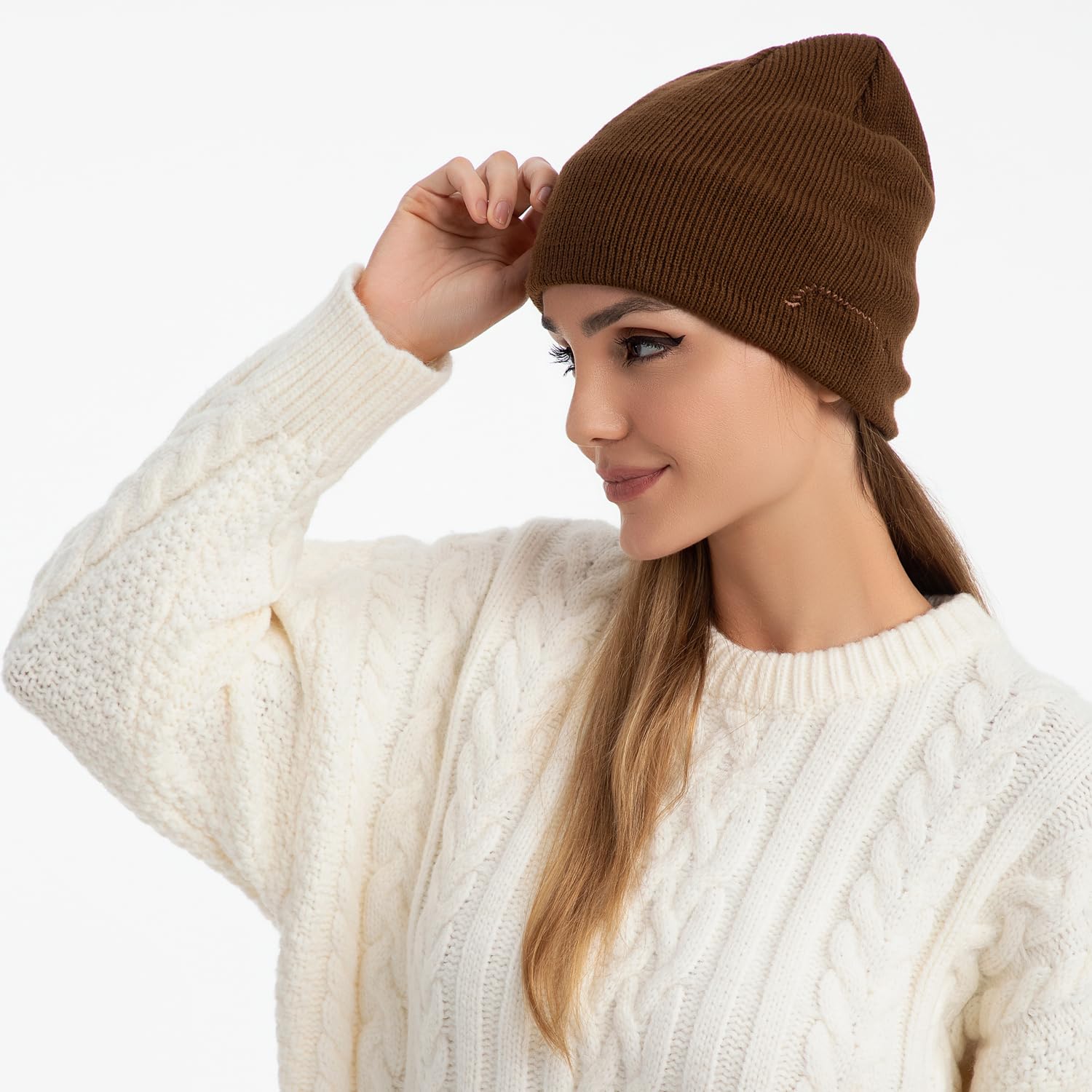 beanie Bluetooth, MUSICBEE Bluetooth V5.2 Wireless Knit Winter Cap, 30 Hour Play - beanie Official Product View 7