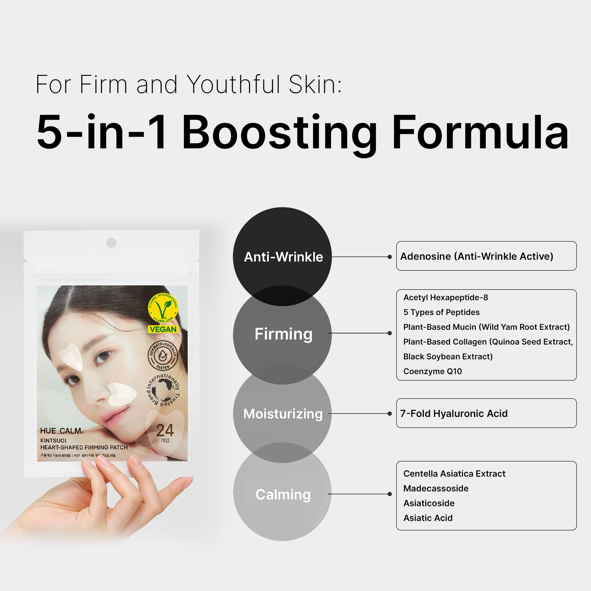 Anti-Wrinkle Patches Face Lifting with Hydrolyzed - HUECALM
