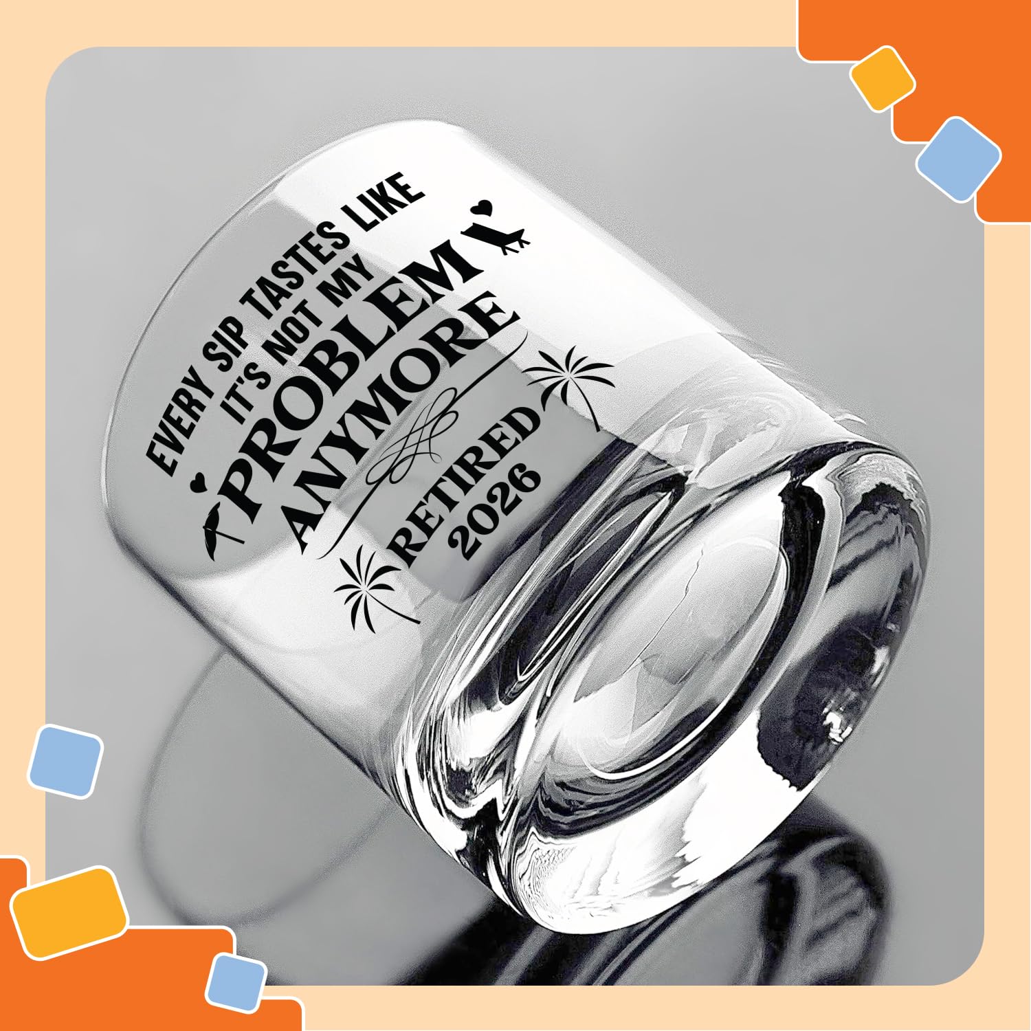Retirement Gift for Men 2026 – Whiskey Glass