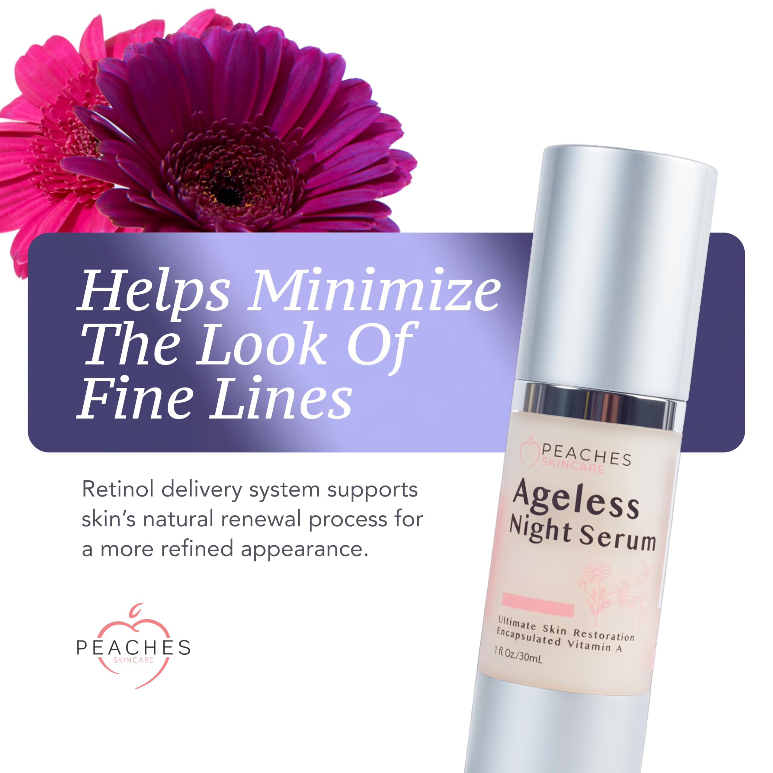 Peaches Skin Care Ageless Night Serum - Peaches Skin Care