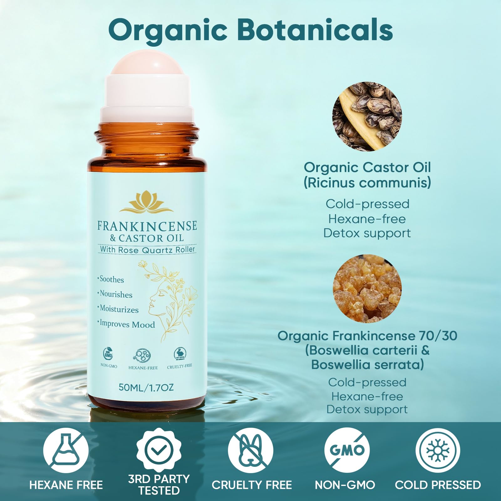 Fibosara Frankincense and Castor Oil, Organic Castor Oil Rose Qua - Fibosara Official Product View 4
