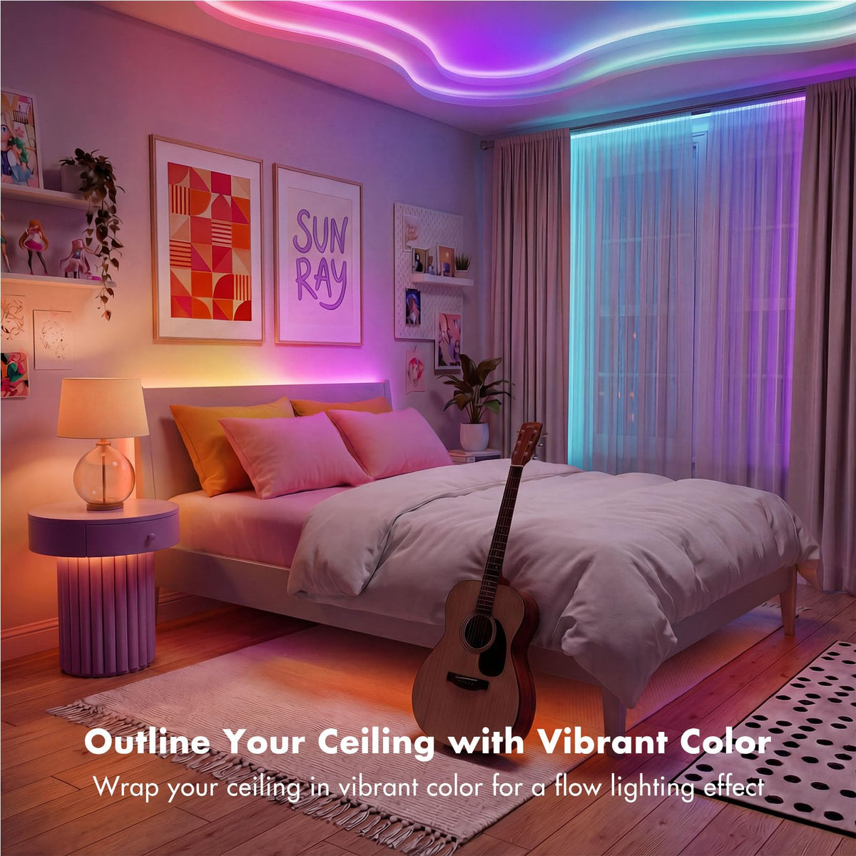 LED Lights for Bedroom 50FT IC RGB LED Strip Lights Smart - ERBTY Official Imagery - 7