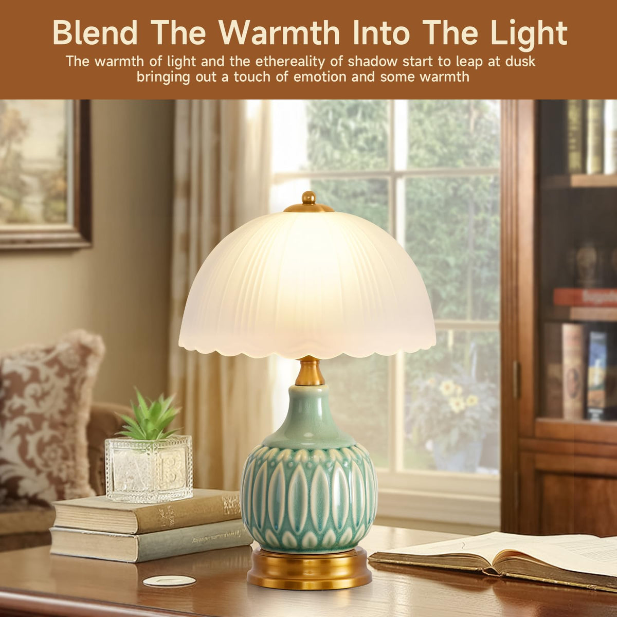 Table Lamps Ceramic Retro Lamp for Living Room 15 Modern - WELAISA Official Imagery - 6
