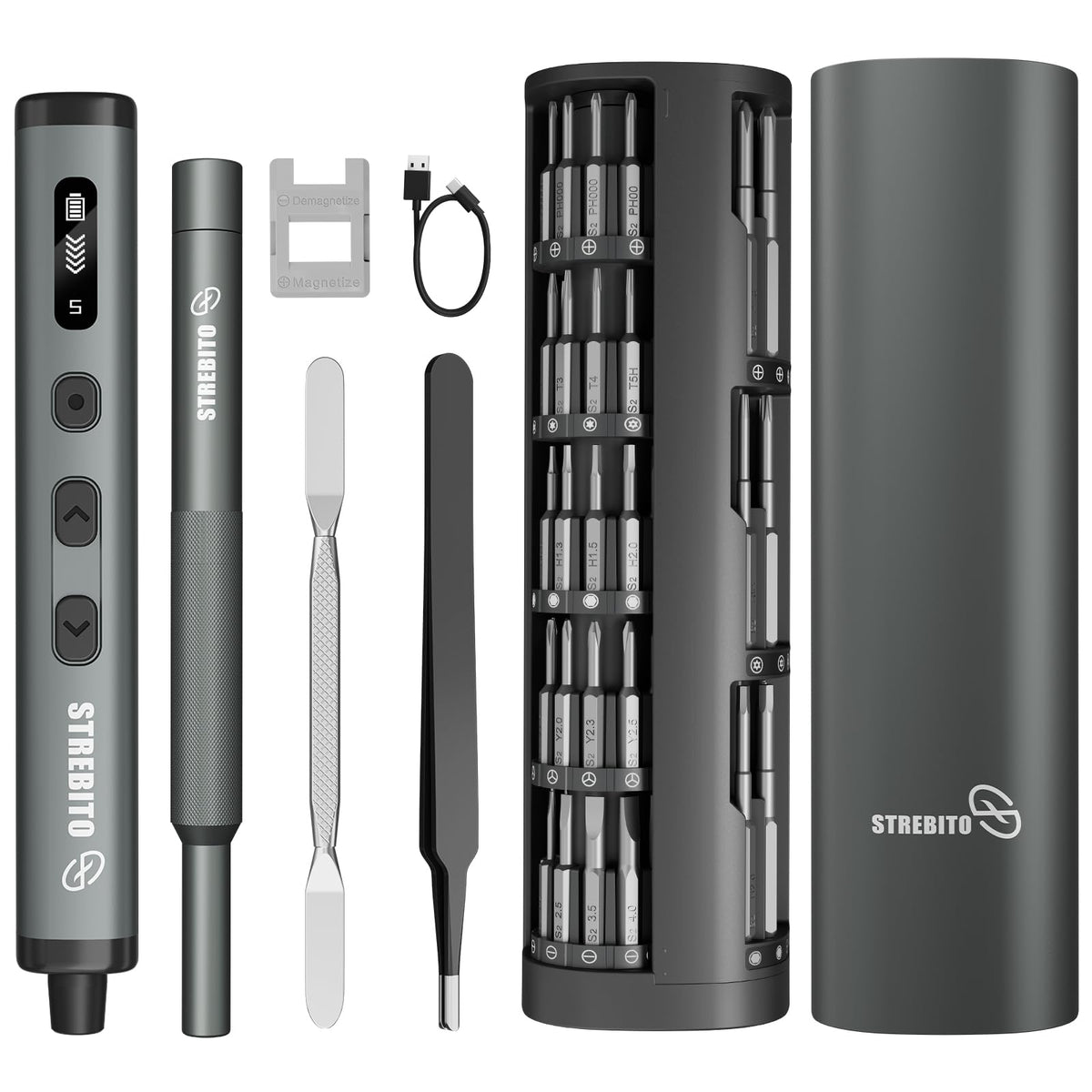STREBITO 78 IN 1 Mini Electric Screwdriver Set Cordless - STREBITO Official Imagery - 1