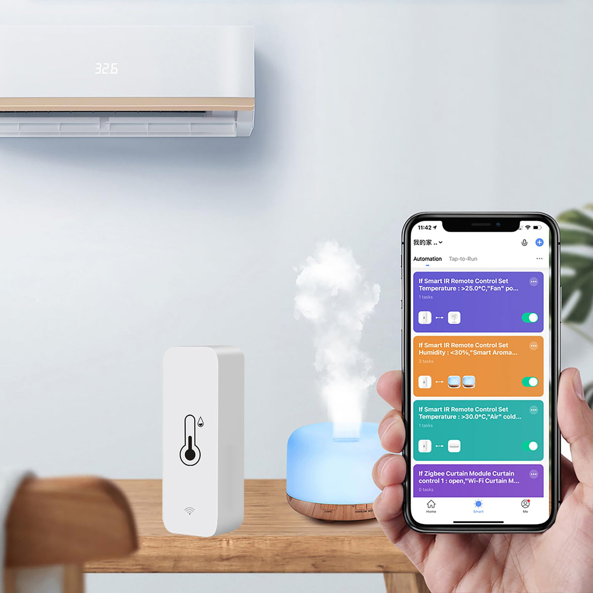 Tuya Smart Wireless Battery Powered Humidity and Temperature - PHOVOLT Official Imagery - 5