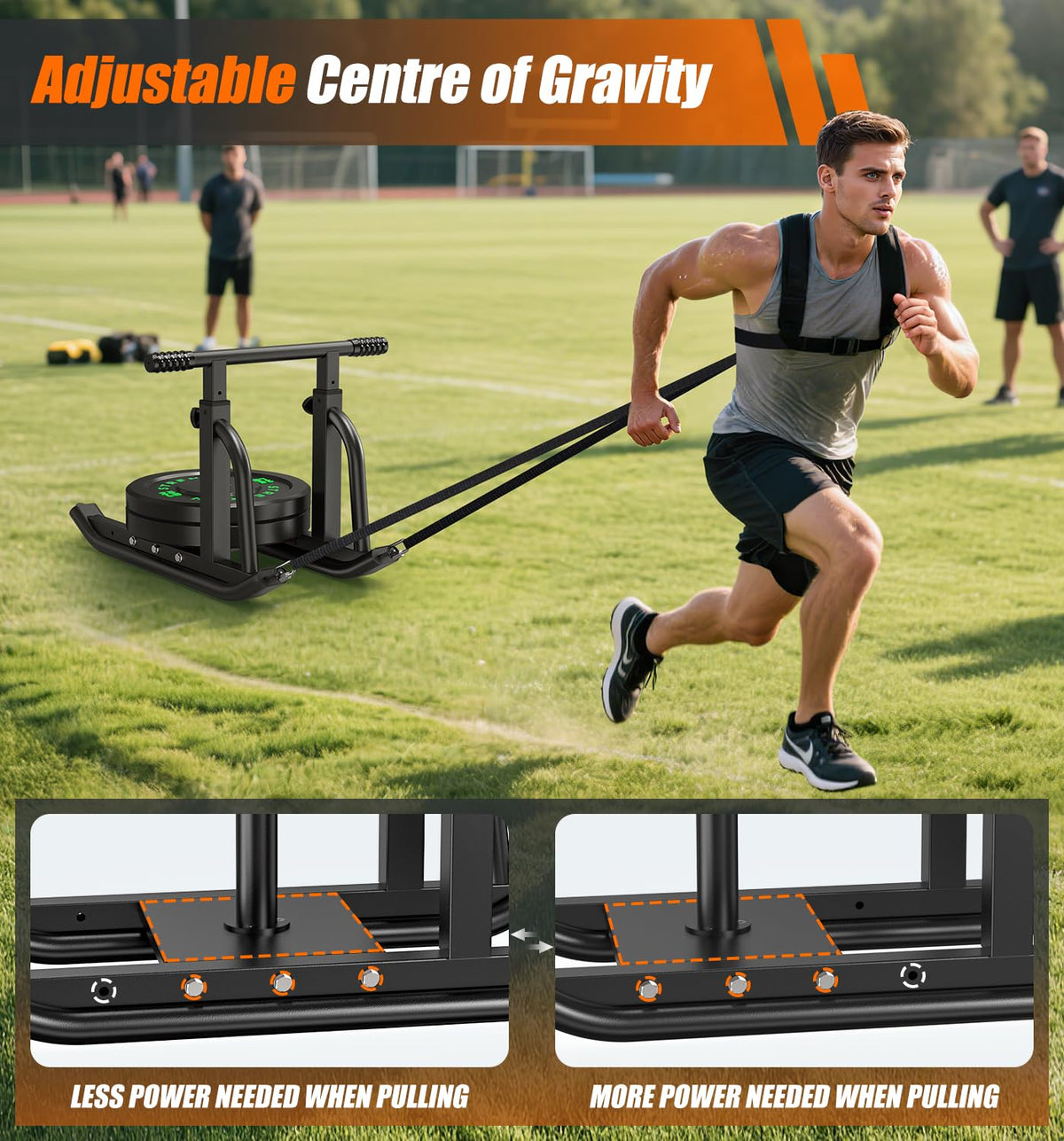 Football Sleds and Chutes Weight Sled Workout Fitness Sled - TYRSEN Official Imagery - 6