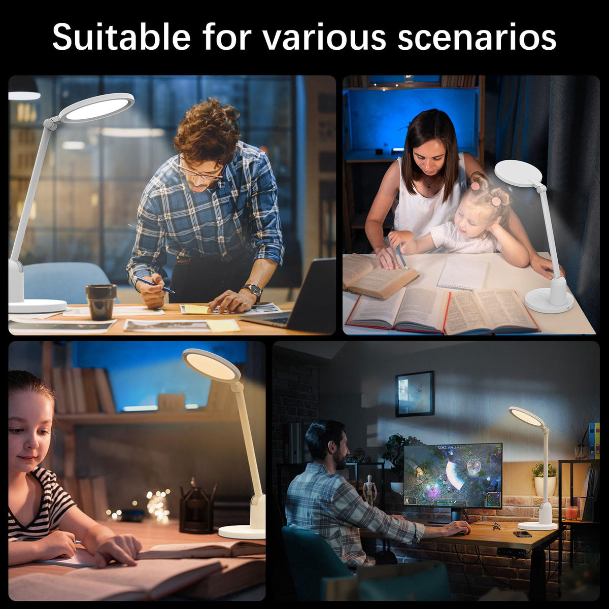 Desk Lamps for Home Office with Stable Base 1000LM Ultra - Kitloo Official Imagery - 8