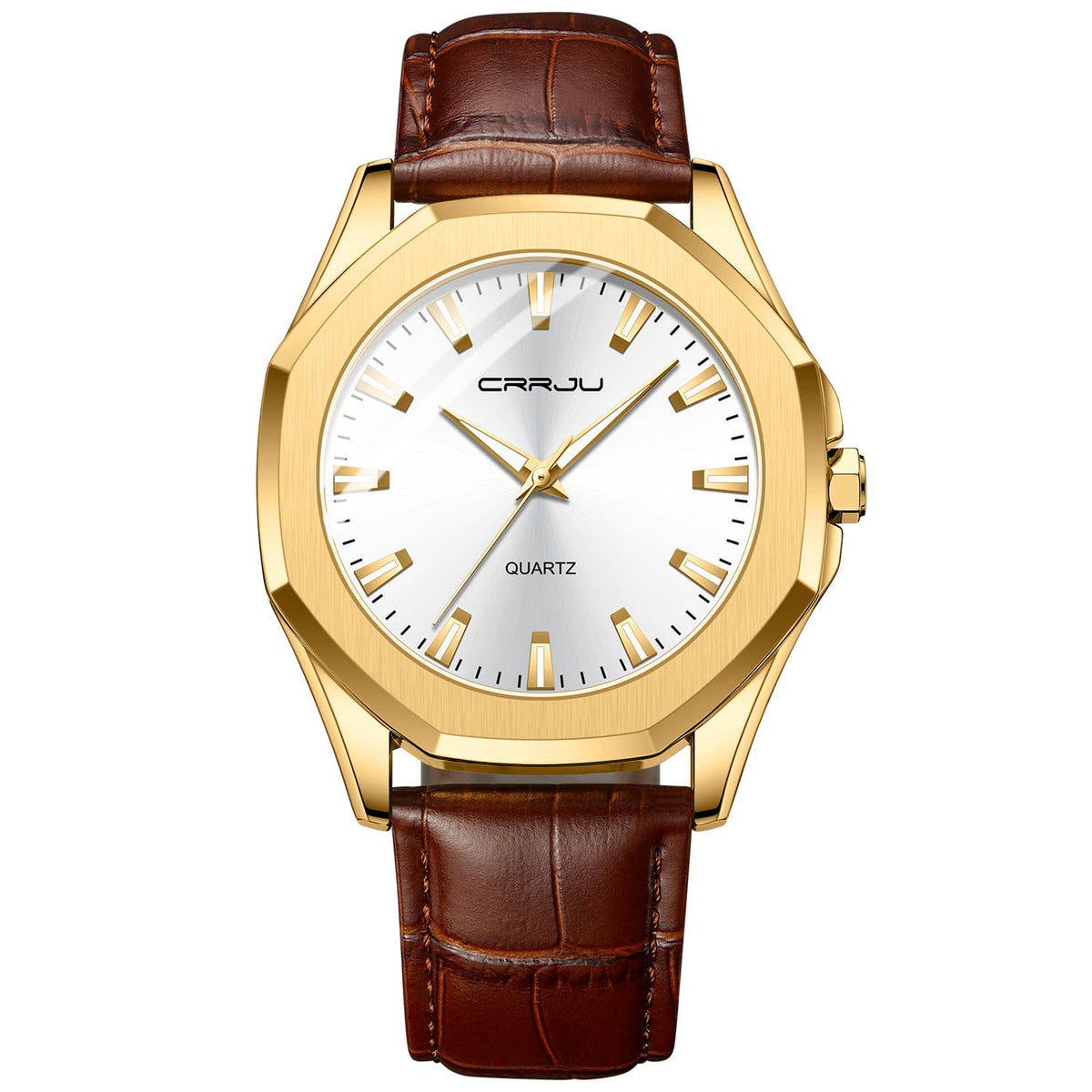 CRRJU Men s Fashion Luxury Classical Leather Watches for Men - CRRJU Official Imagery - 1