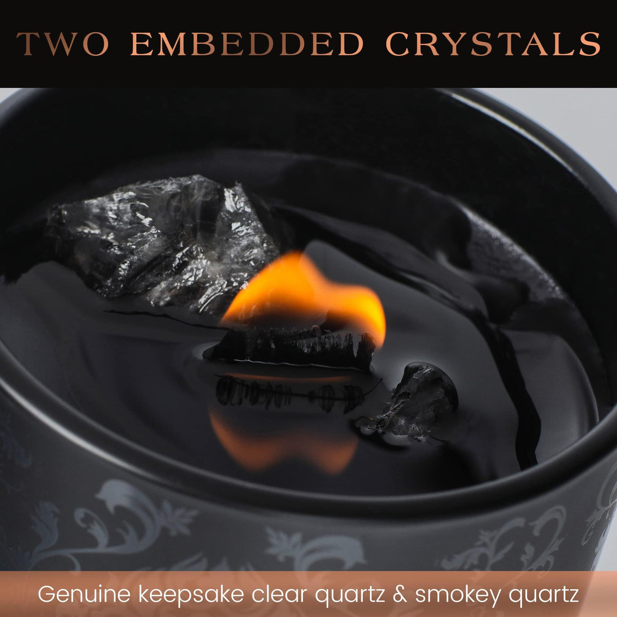 Black Orchid Pine Moss Scented Crystal Candle - Deep Eden Official Imagery - 5