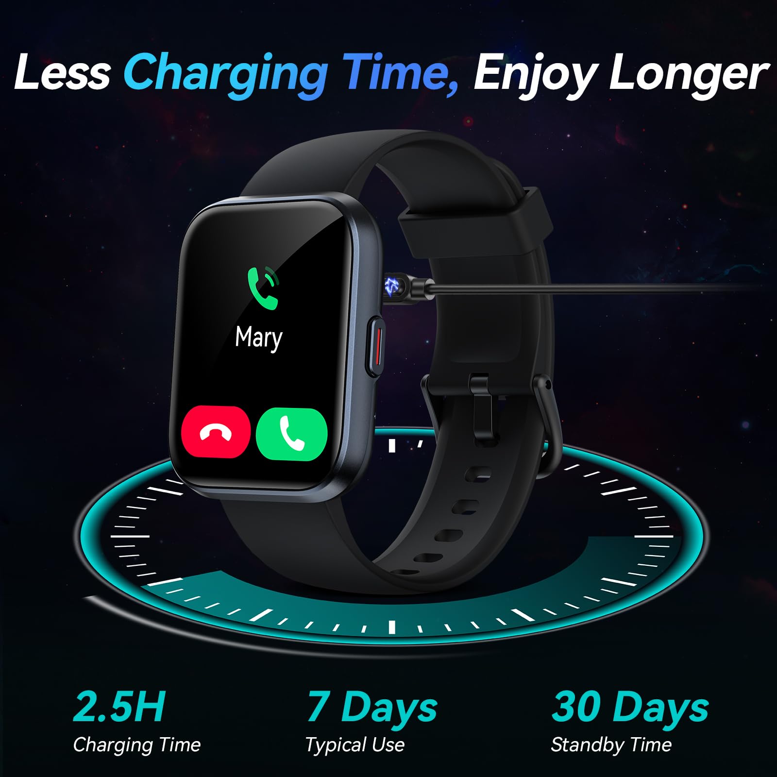 Fitpolo Smart Watches for Men Android & iPhone, 1.8" HD Alexa Built-in - View 6