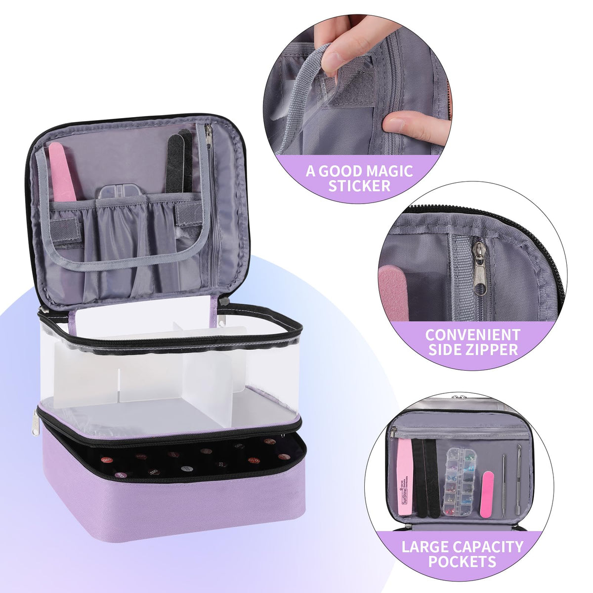 Clear Nail Polish Organizer Double layer Nail Polish Holds - Beloving Official Imagery - 6