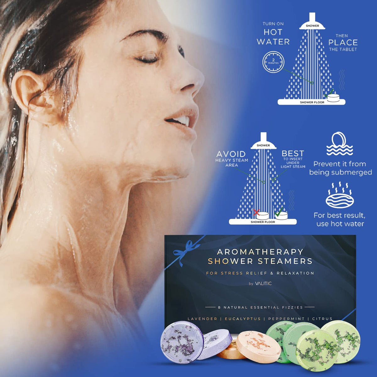 VALITIC Aromatherapy Shower Steamers Pods for Shower Spa - VALITIC Official Imagery - 7
