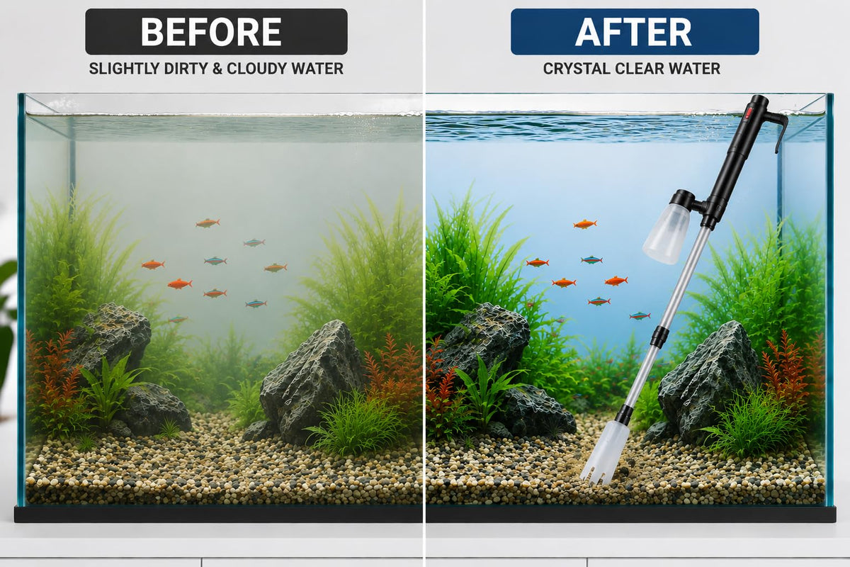 Electric Aquarium Gravel Cleaner Fish Tank Vacuum Cleaner - Premium Selection Official Imagery - 3