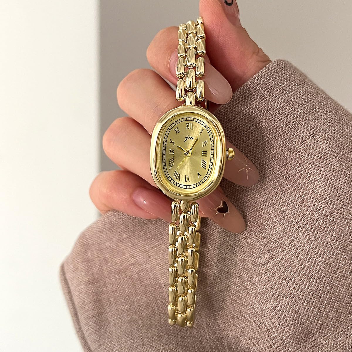 Women s Bracelet Watch Small Face Oval Quartz Analog - PASOY Official Imagery - 4