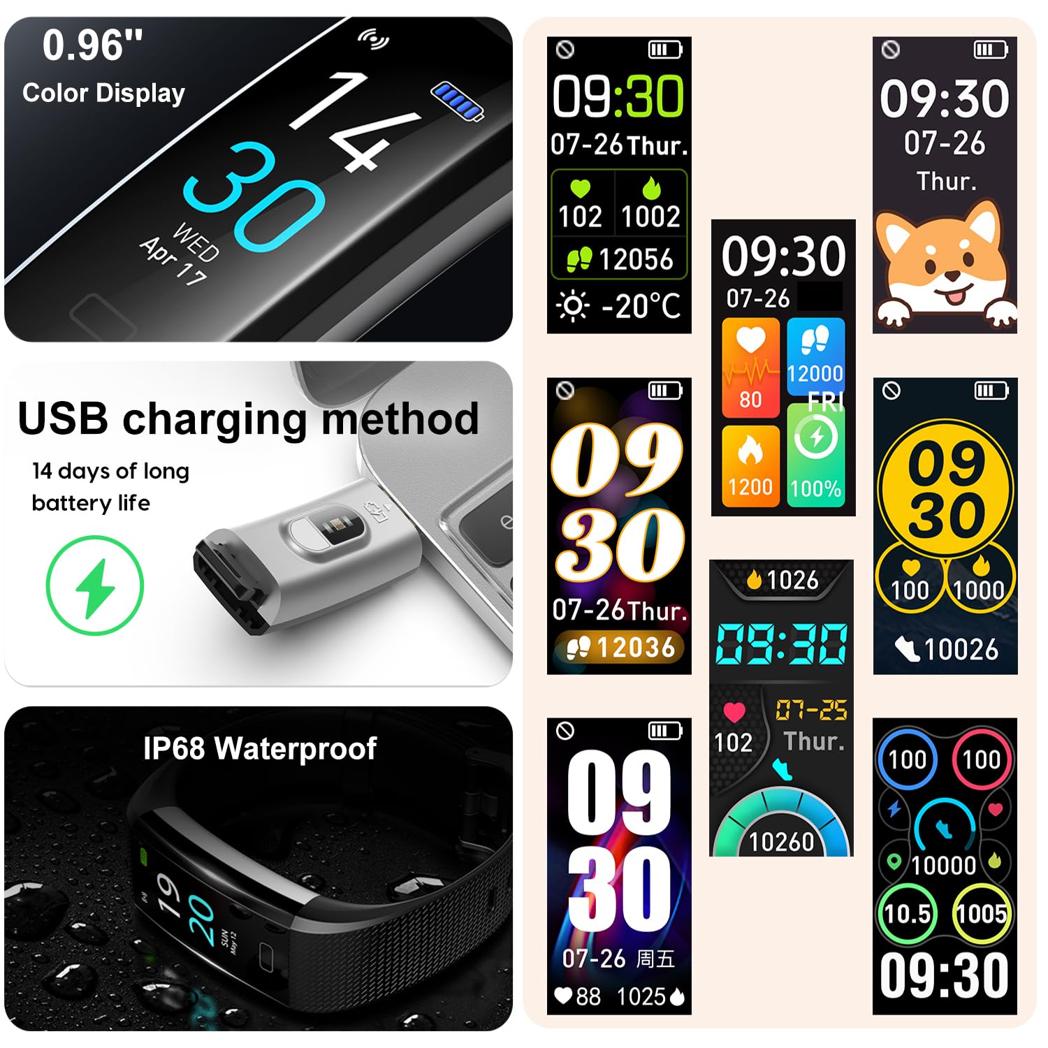 ENGERWALL Fitness Tracker with Step/Distance/Calories Counter for Wome - View 6