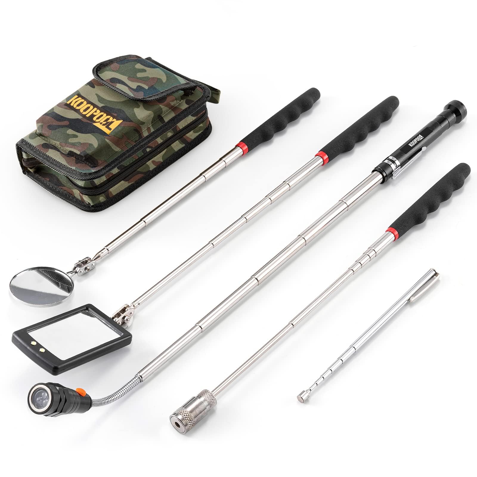 KOOPOOL Telescoping Magnetic Pickup Tool Set, Inspection Mirror T by KOOPOOL - Angle View 9